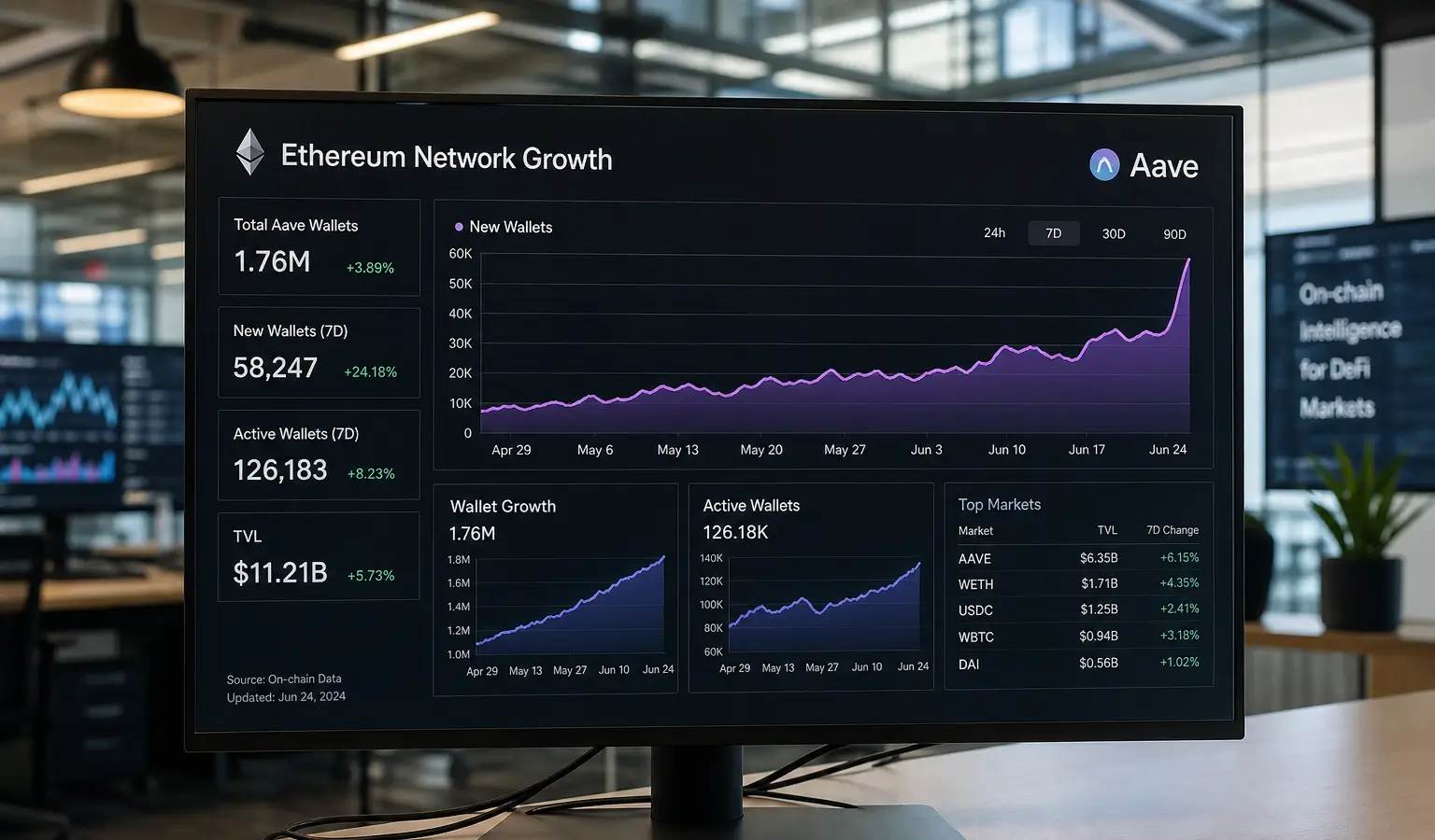 Aave Sees Strongest Wallet Growth Since 2021