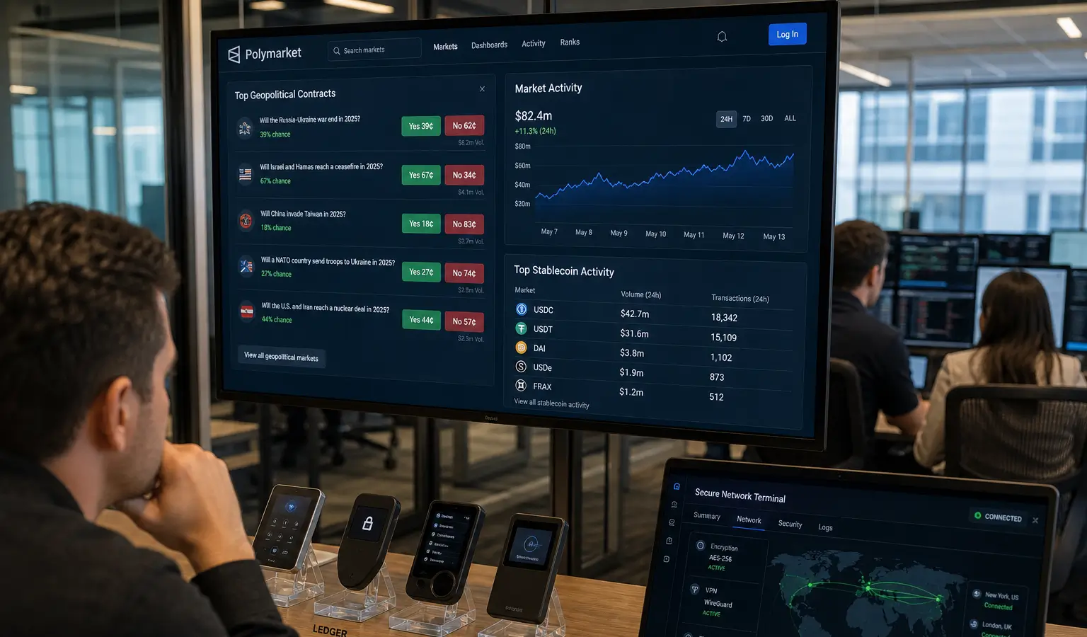 Amerikaanse wallets verhandelen $571 miljoen op Polymarket