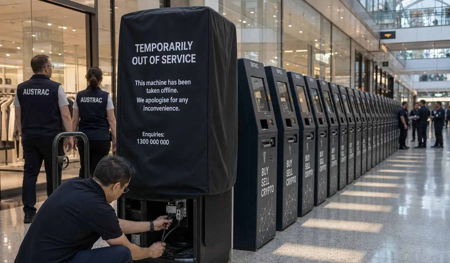 AUSTRAC Shuts Down Cryptolink and Takes 96 Crypto ATMs Offline