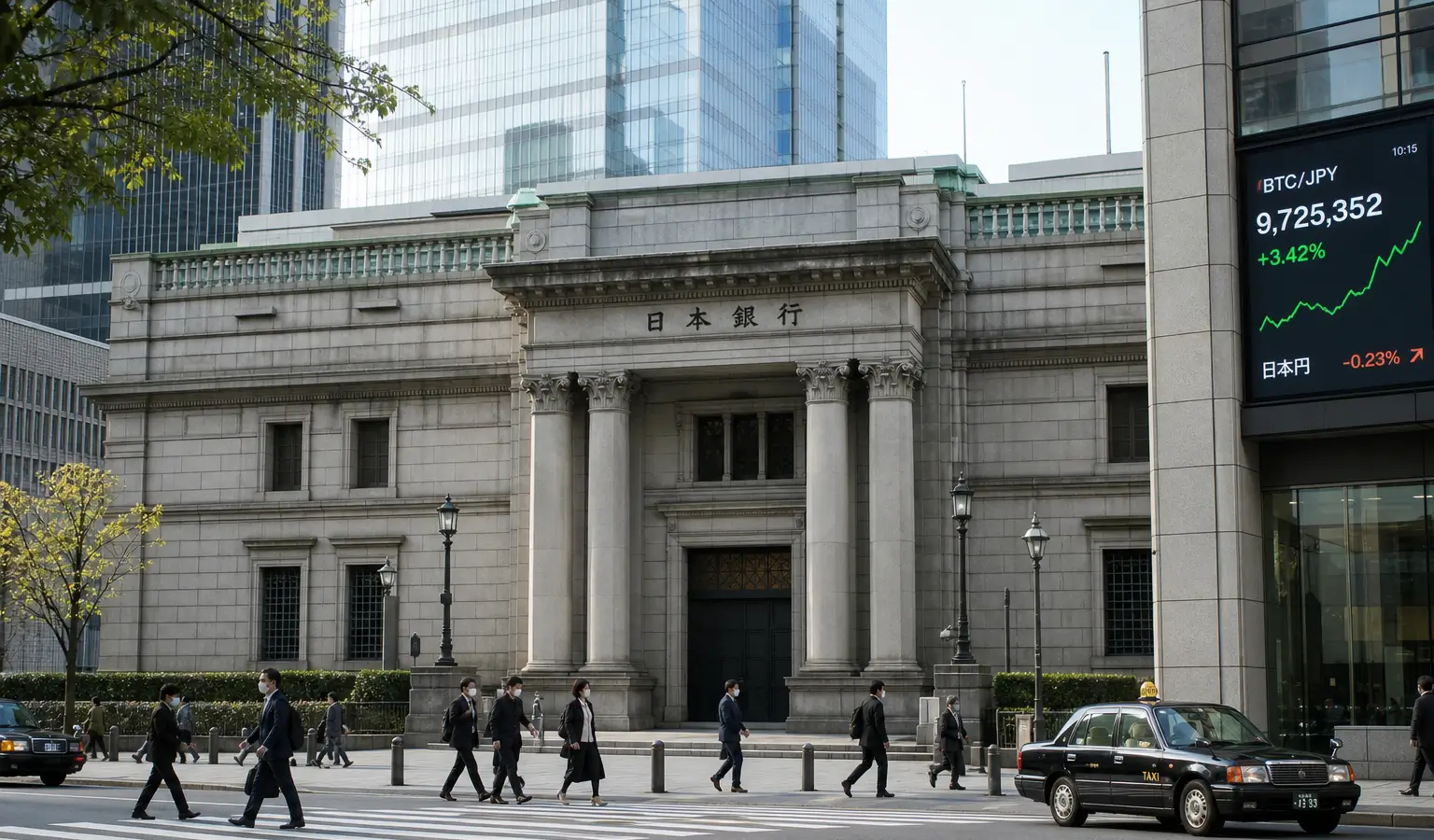 El Banco de Japón sube los tipos al 1,25% y BTC/JPY avanza