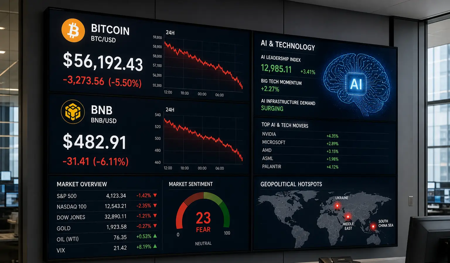 Binance-oprichter CZ wijt cryptodaling 2026 aan AI, geopolitiek en cyclus