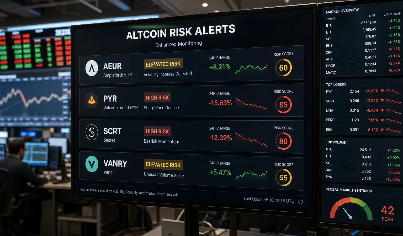 Binance coloca AEUR, PYR, SCRT e VANRY sob vigilância reforçada