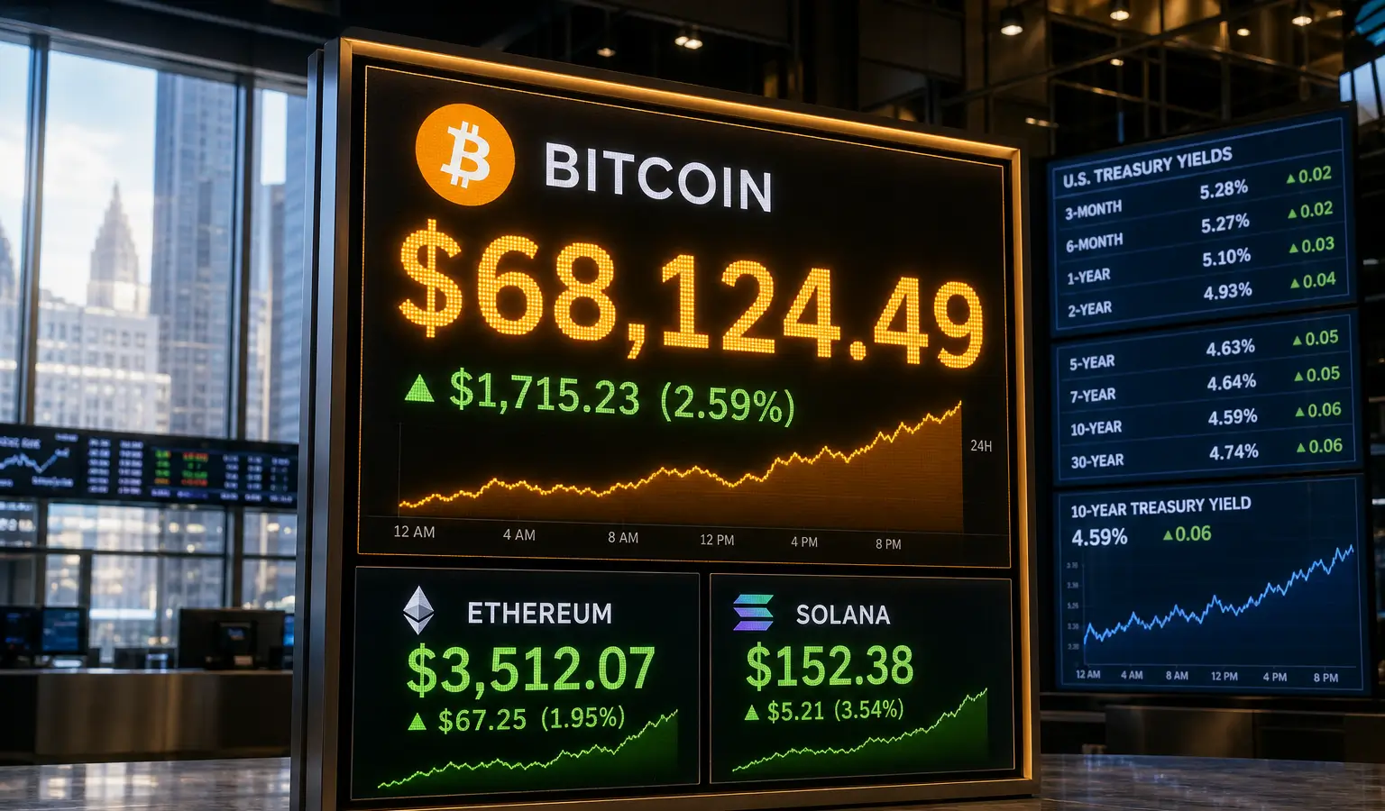 Bitcoin Tops $68,000 After Bigger Treasury Buybacks