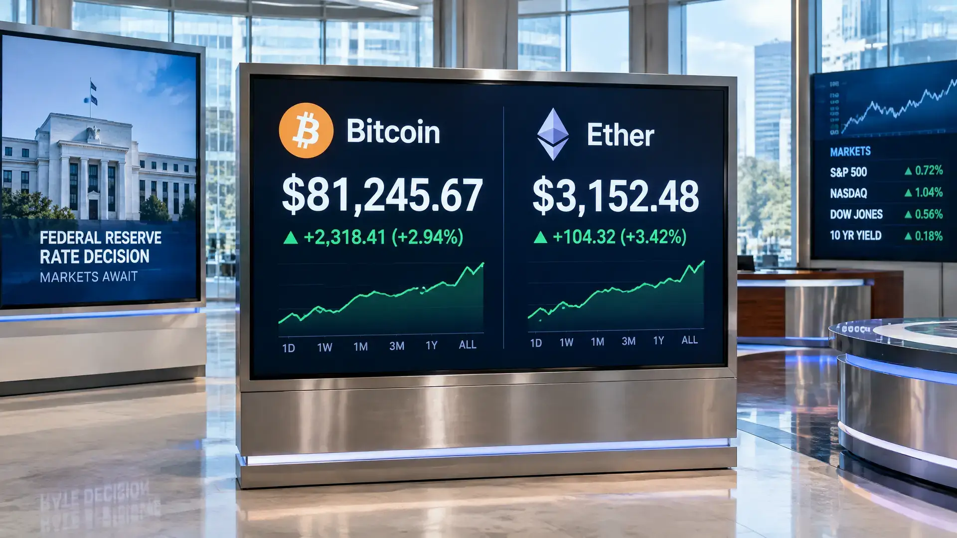 Bitcoin au-dessus de 81 000 $ à l’approche de la décision de la FED