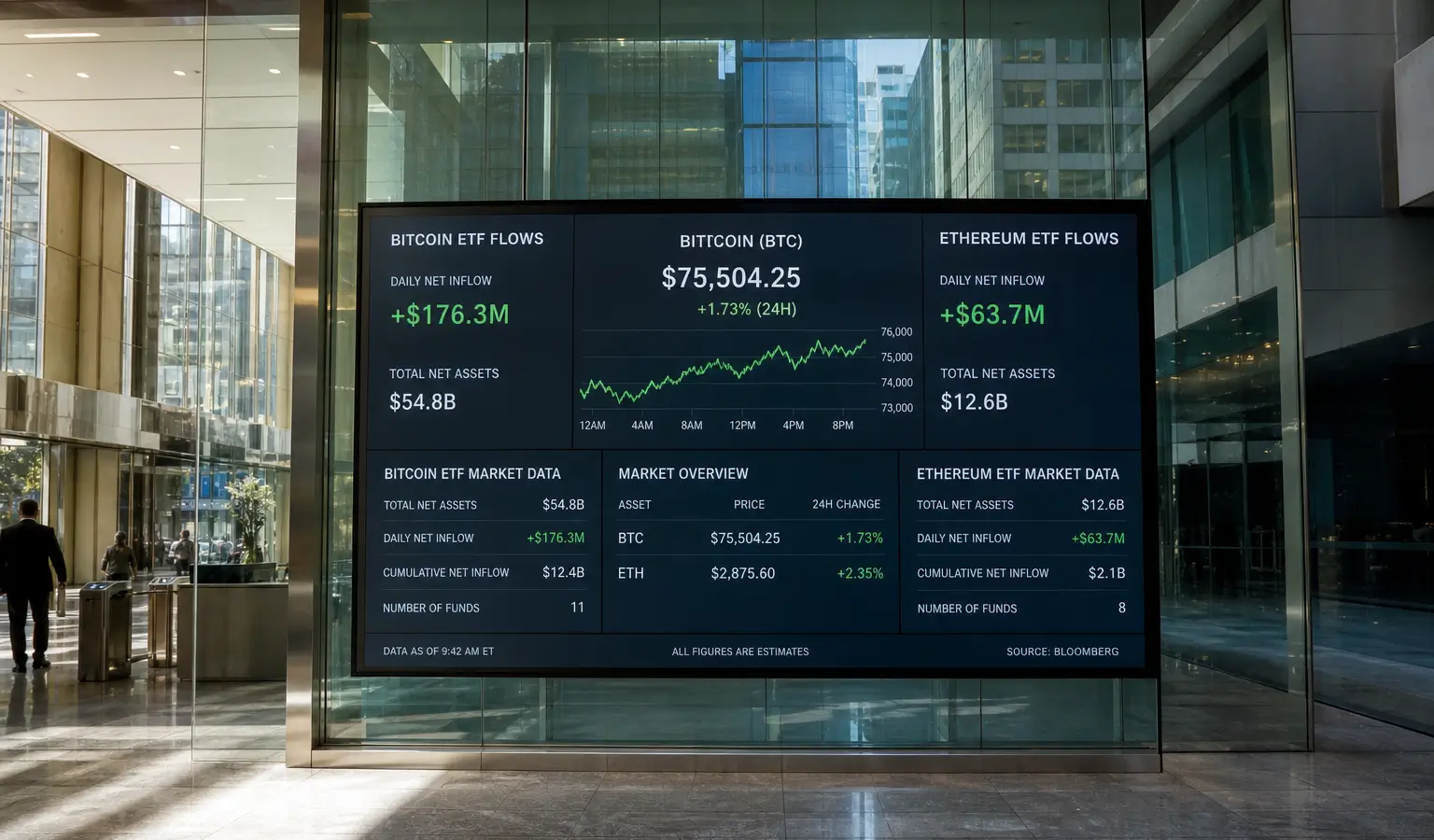 Bitcoin- und Ether-ETFs ziehen 827 Millionen Dollar an