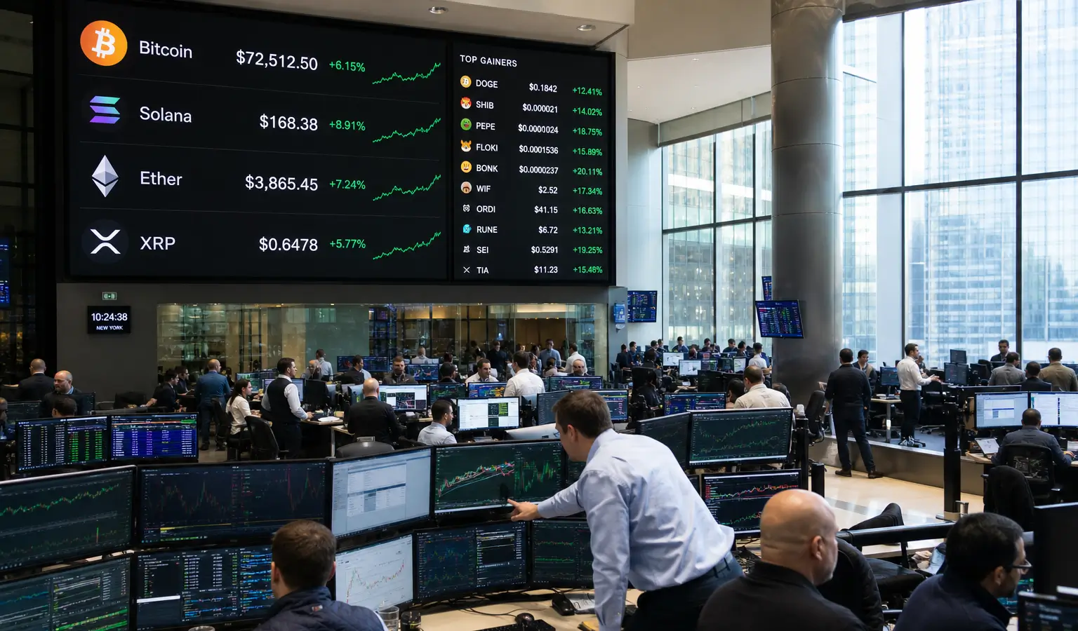 Bitcoin and Solana Recover as M and BEAT Surge