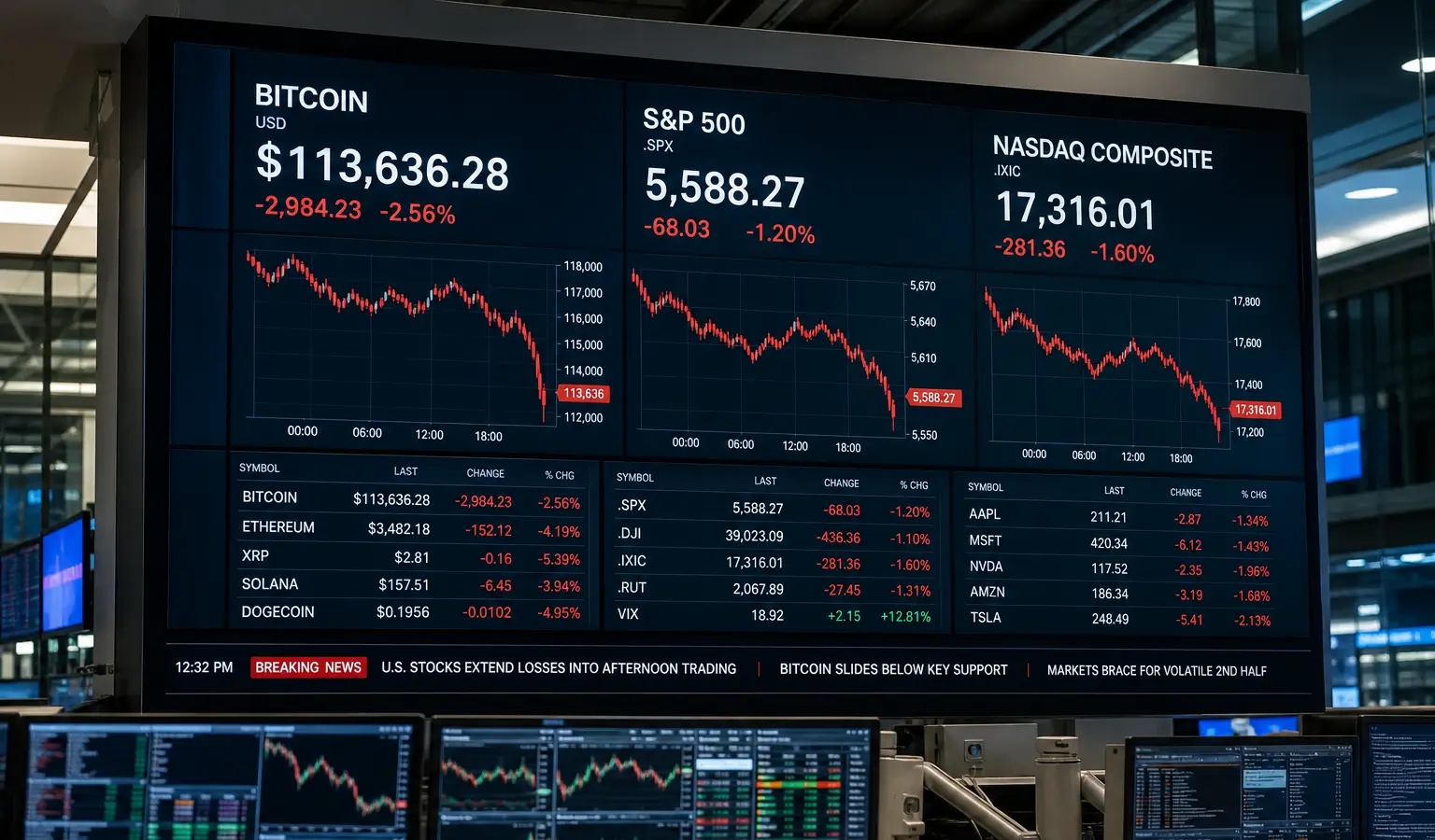 Bitcoin and Stocks Head Into a Volatile Second Half