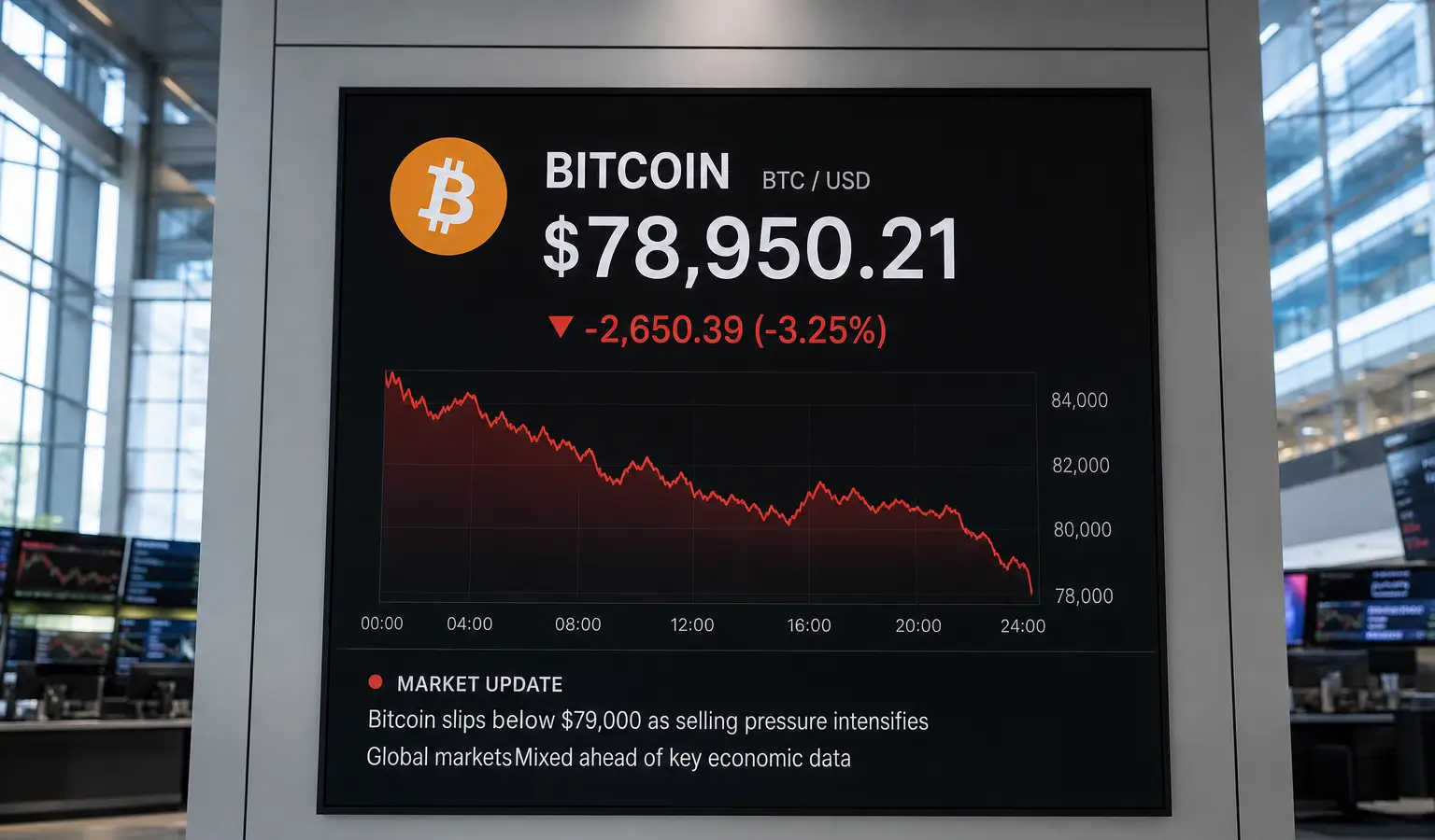 Bitcoin onder $79.000 in aanloop naar PCE, Nvidia en Jackson Hole