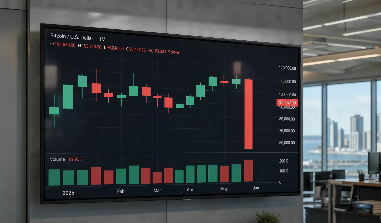Bitcoin June Candle Signals Heavy Selling Pressure