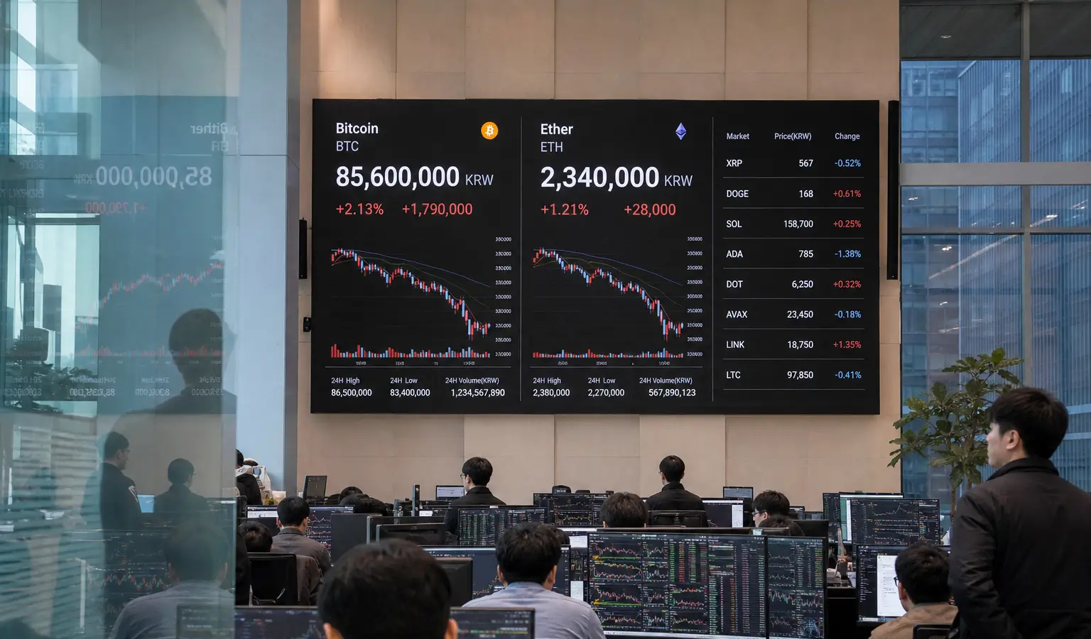 Bitcoin consolideert na sell-off terwijl KOSPI crypto volume opjaagt