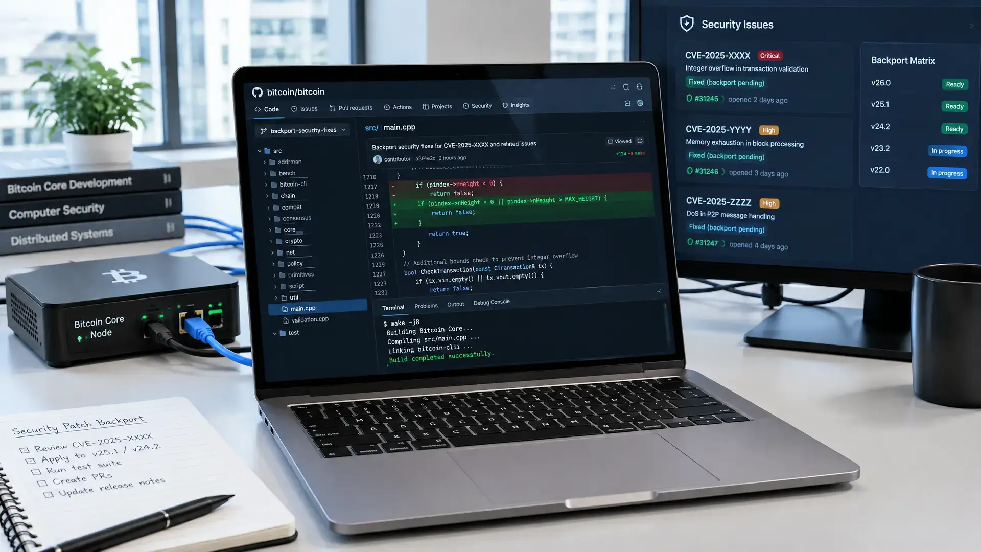 Bitcoin Core past beleid aan door AI-risico's