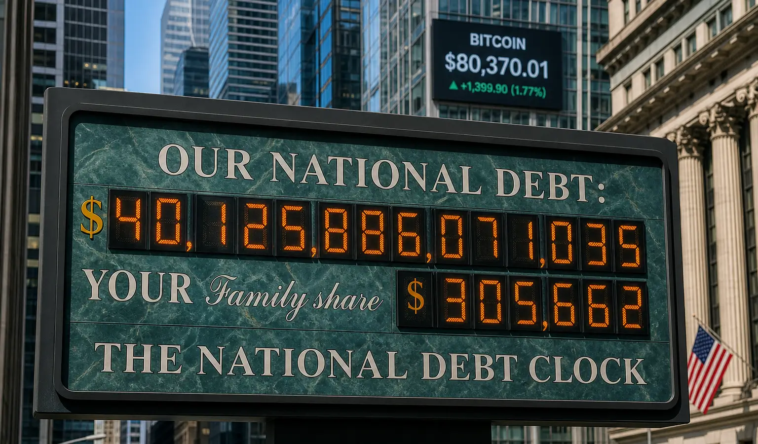 Bitcoin worstelt met debasement trade ondanks $40 biljoen schuld