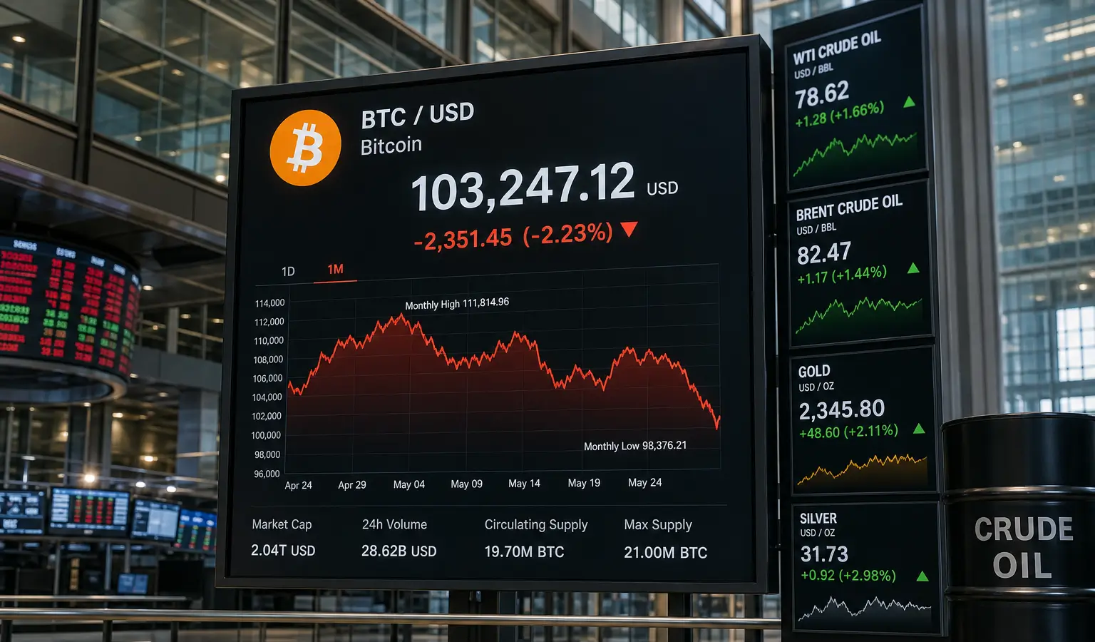 Bitcoin Pulls Back After Oil Spike and Profit-Taking