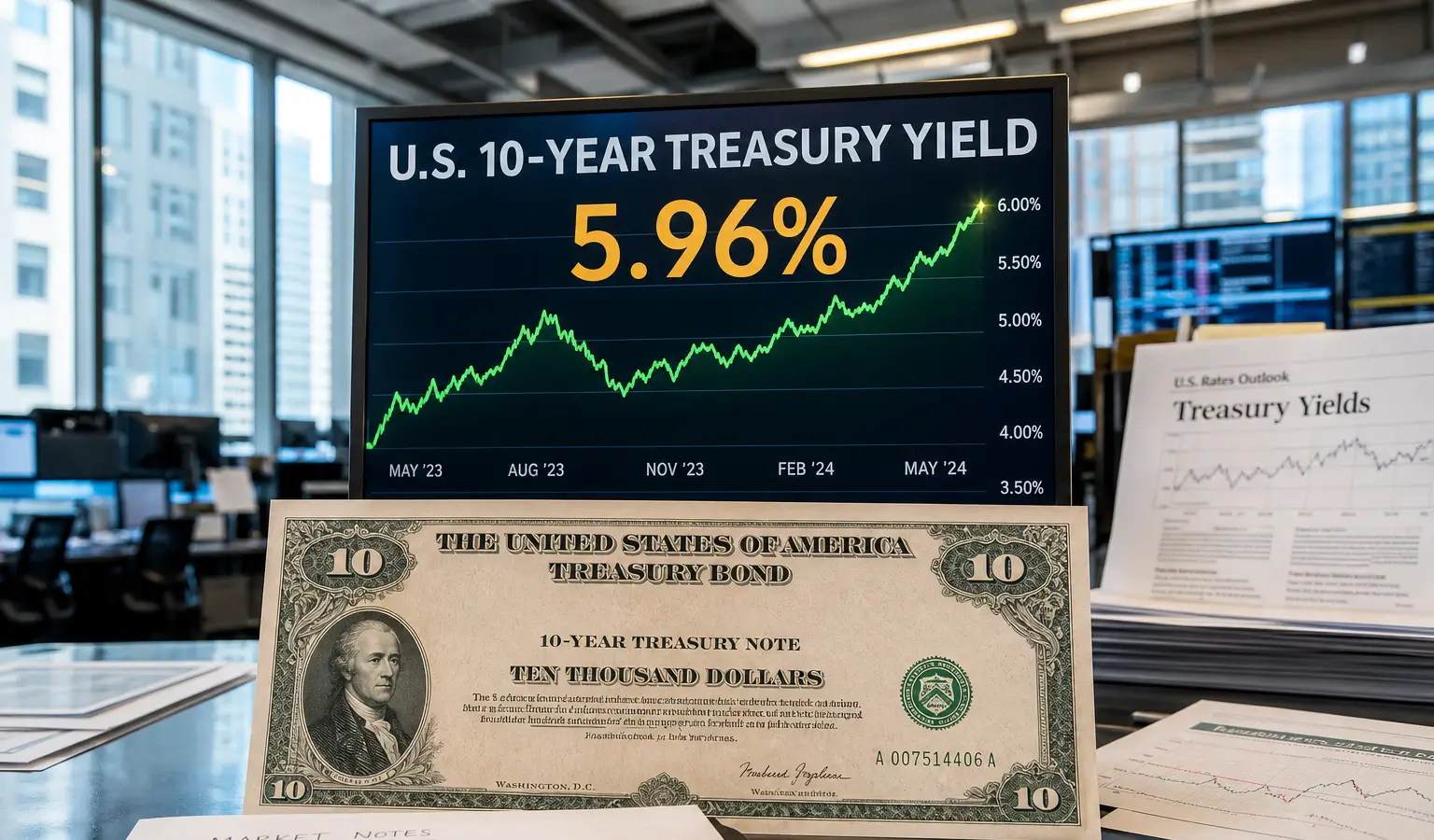 Bitcoin kijkt naar 6% op Amerikaanse staatslening