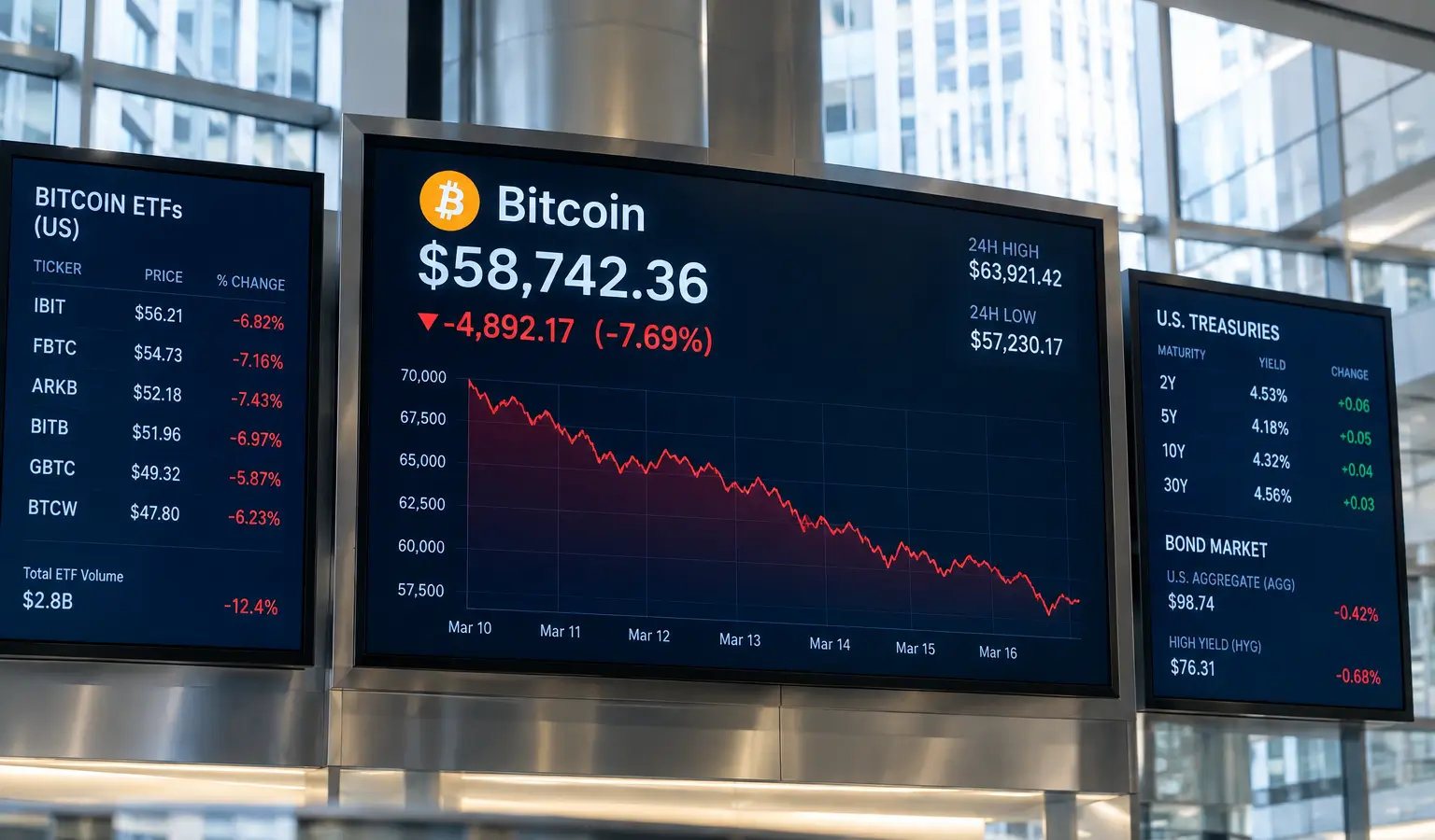 Bitcoin daalt 32% na record van $126.000