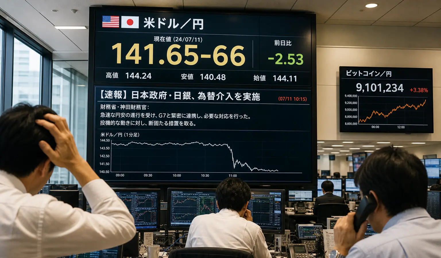 Bitcoin zakt onder $63.000 na zeldzame yen-interventie VS
