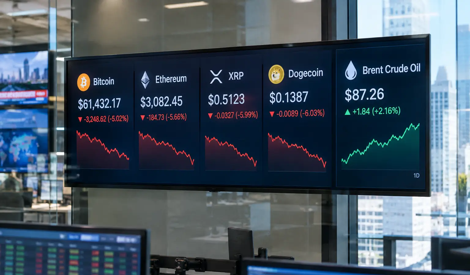 Bitcoin zakt onder $83.000 na oliepiek en Iran-risico