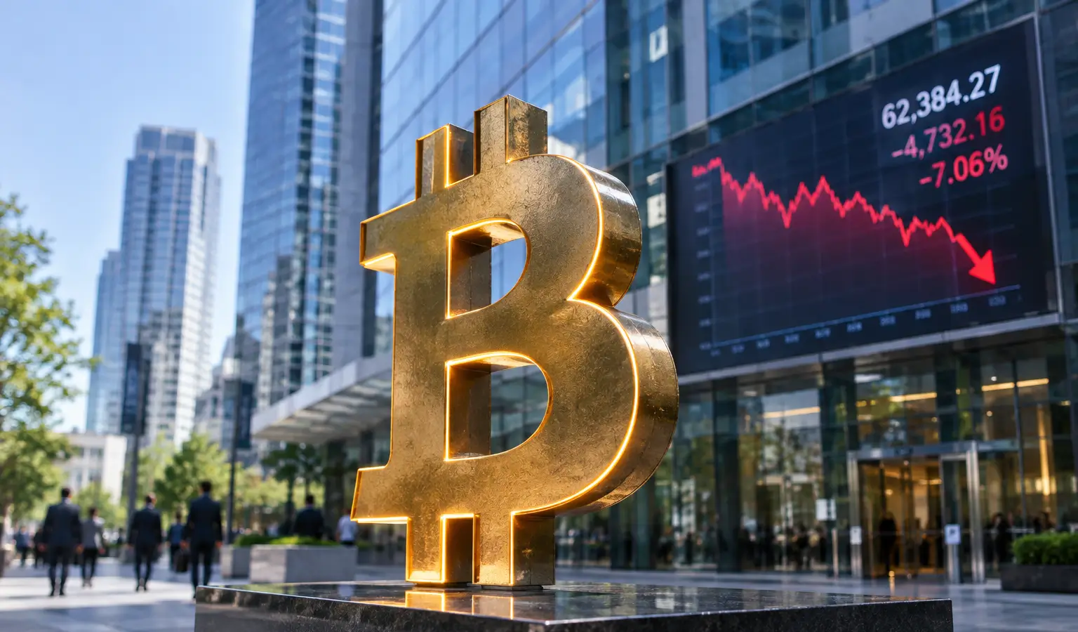 Bitcoin zakt onder $84.000 na hogere rentes en zwakke veiling