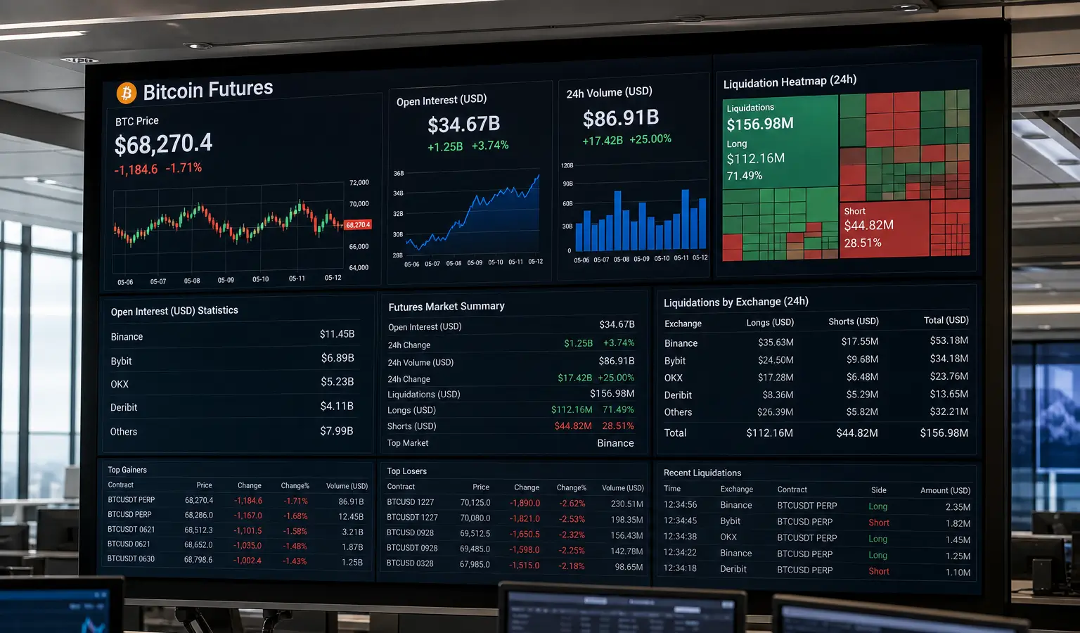 Bitcoin Futures Open Interest of $48 Billion Raises Liquidation Risk