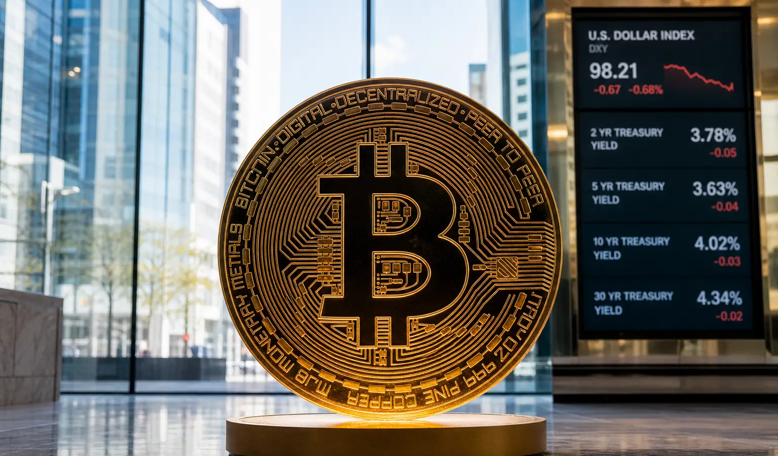 Bitcoin krijgt steun nu dollar en yields anders werken