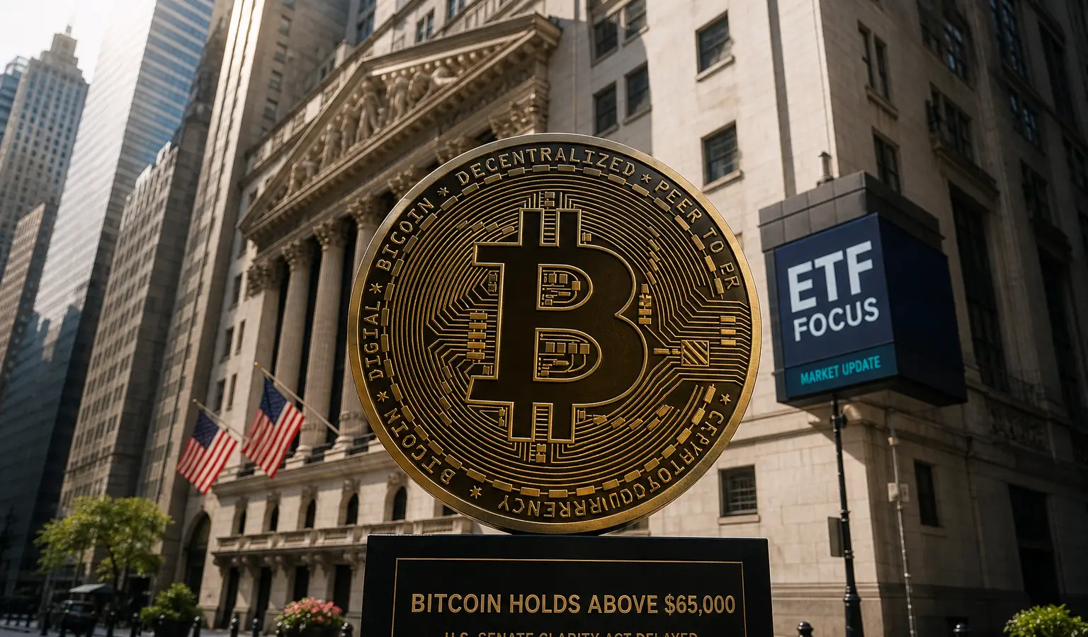 Bitcoin Holds Above $65,000 as CLARITY Act Delay Fails to Shake Market