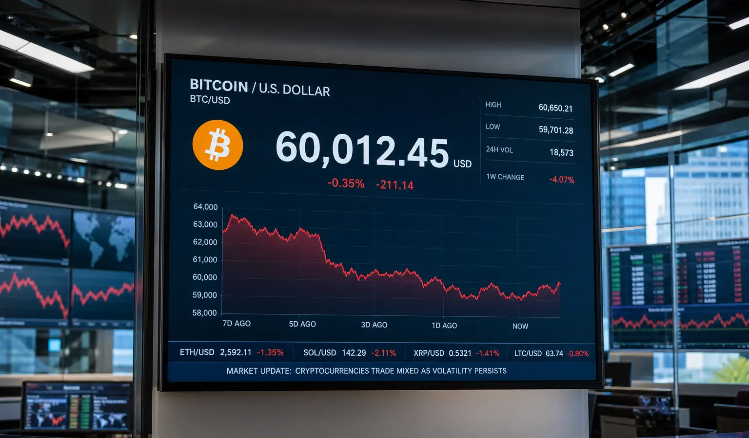 Bitcoin Stalls Around $60,000 as Analyst Sees Risk of a Drop to $40,000