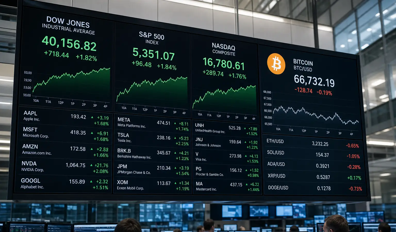Bitcoin Trails as Stocks Hit Records in Search of More Risk