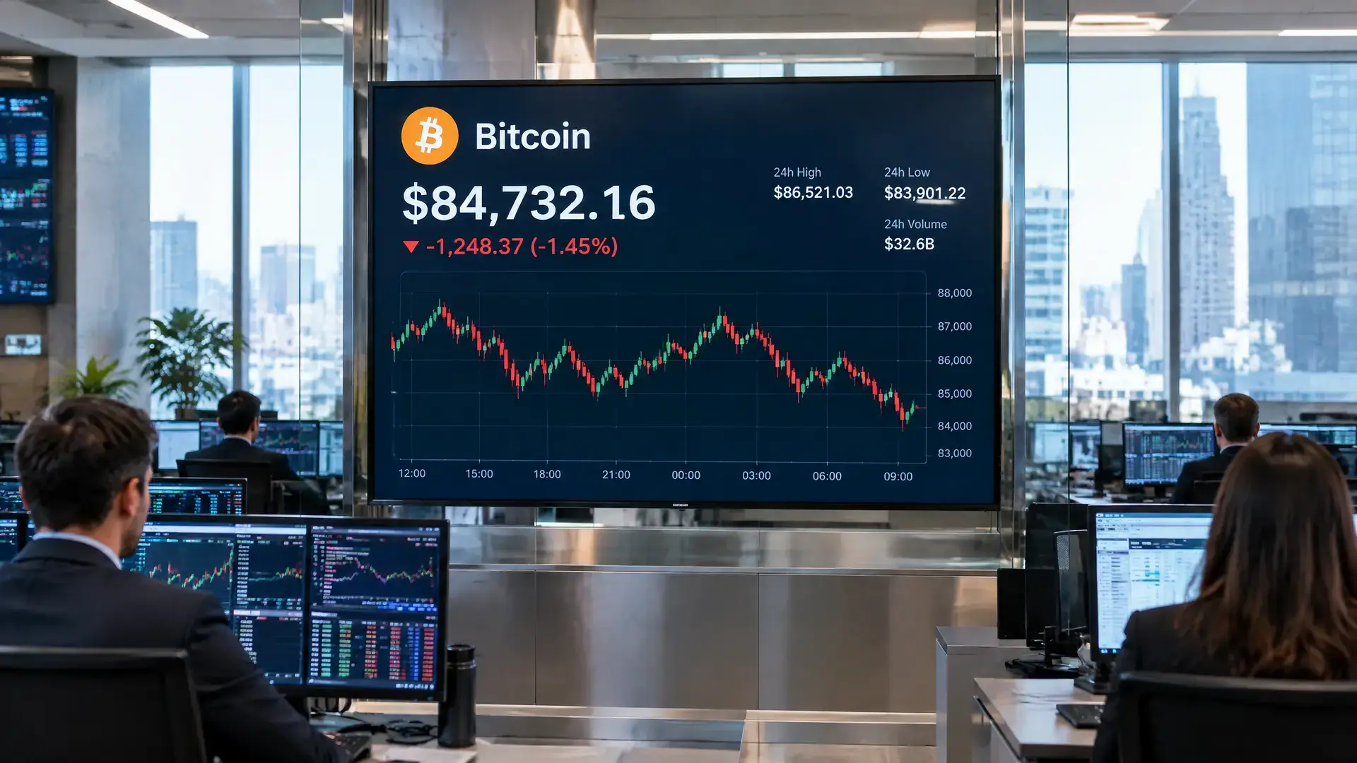 Bitcoin blijft achter bij $85.000 ondanks sterkere beursrelatie