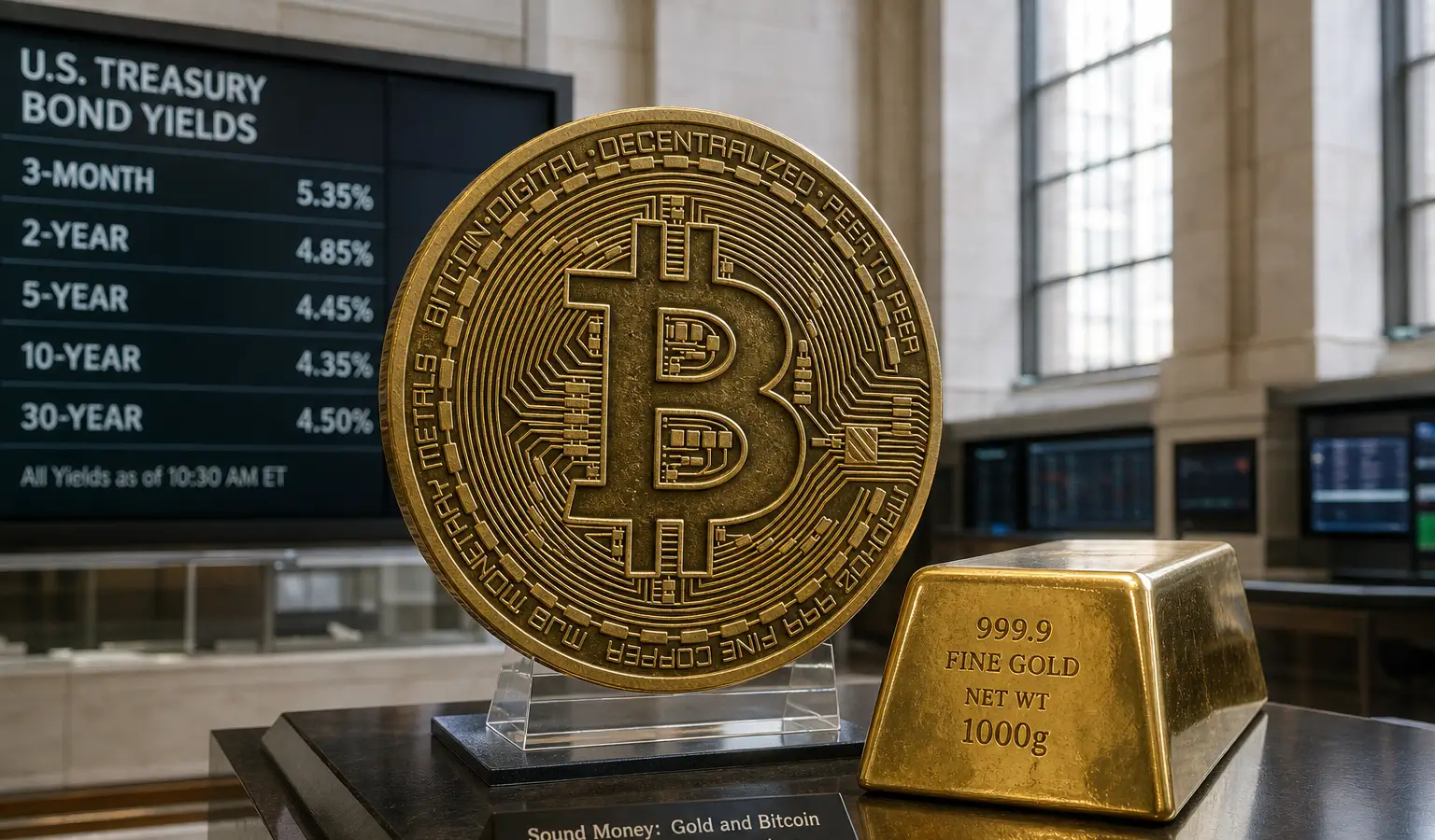 Bitcoin beweegt losser van rentes dan goud