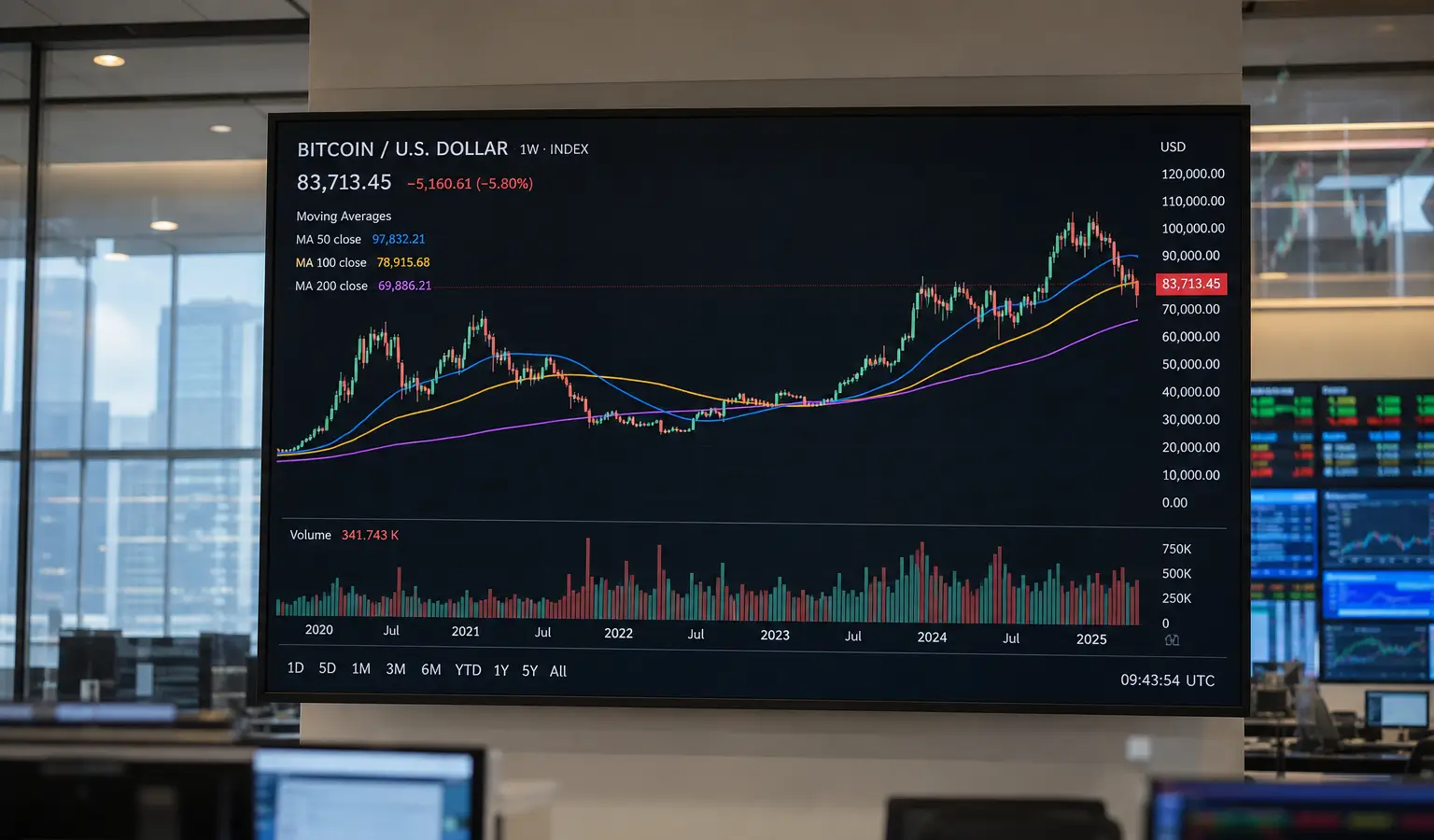 Bitcoin nadert mogelijk bodem ondanks bearish signaal van lange termijn gemiddelden
