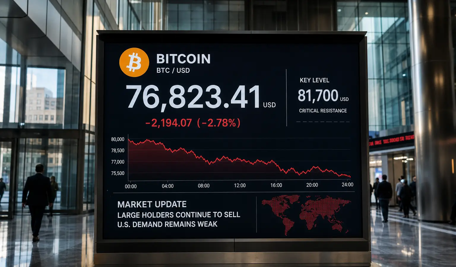 Bitcoin nadert bullmarktgrens terwijl whales verkopen