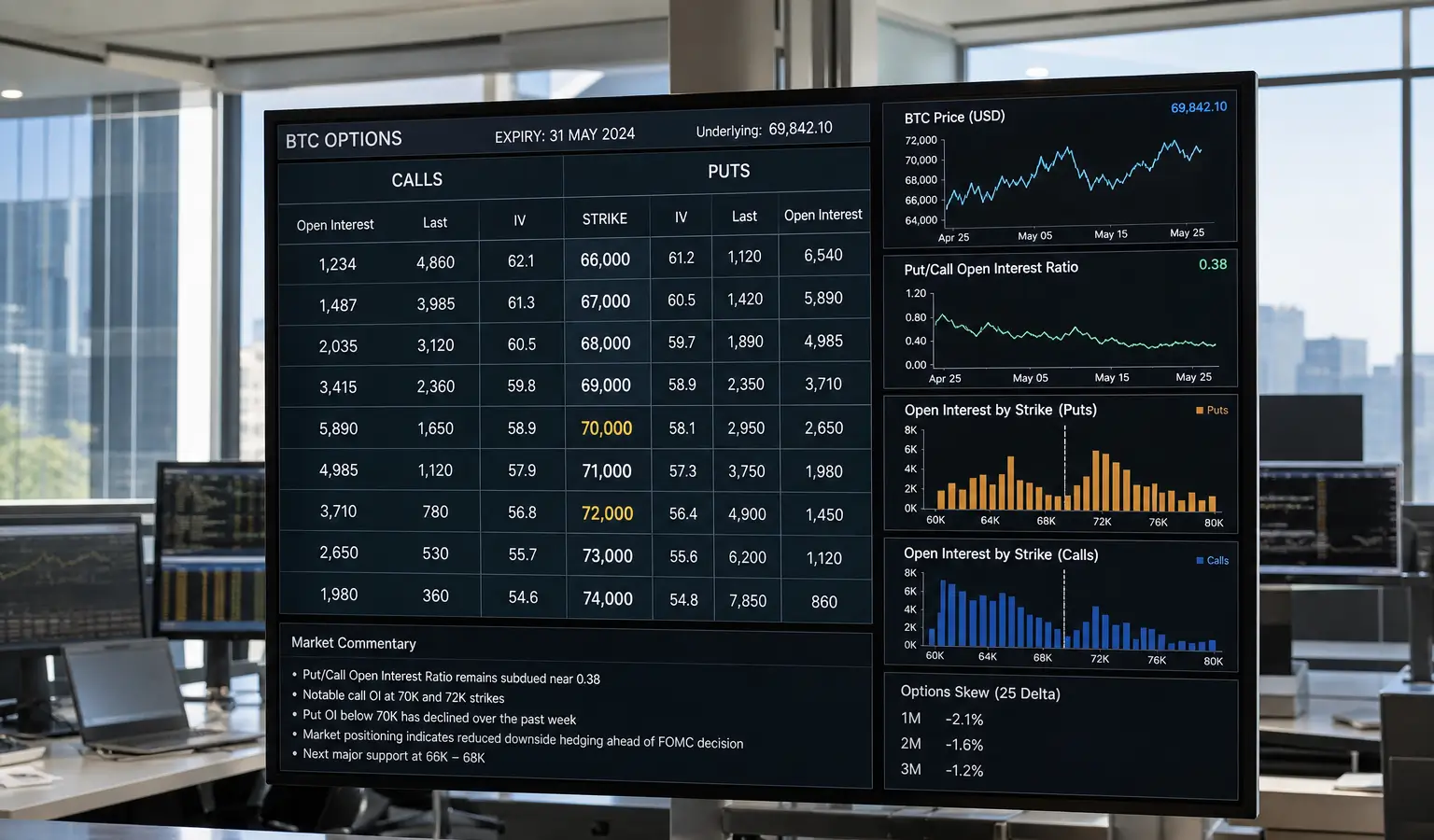 Bitcoin-optietraders bouwen hedges af voor Fed-besluit
