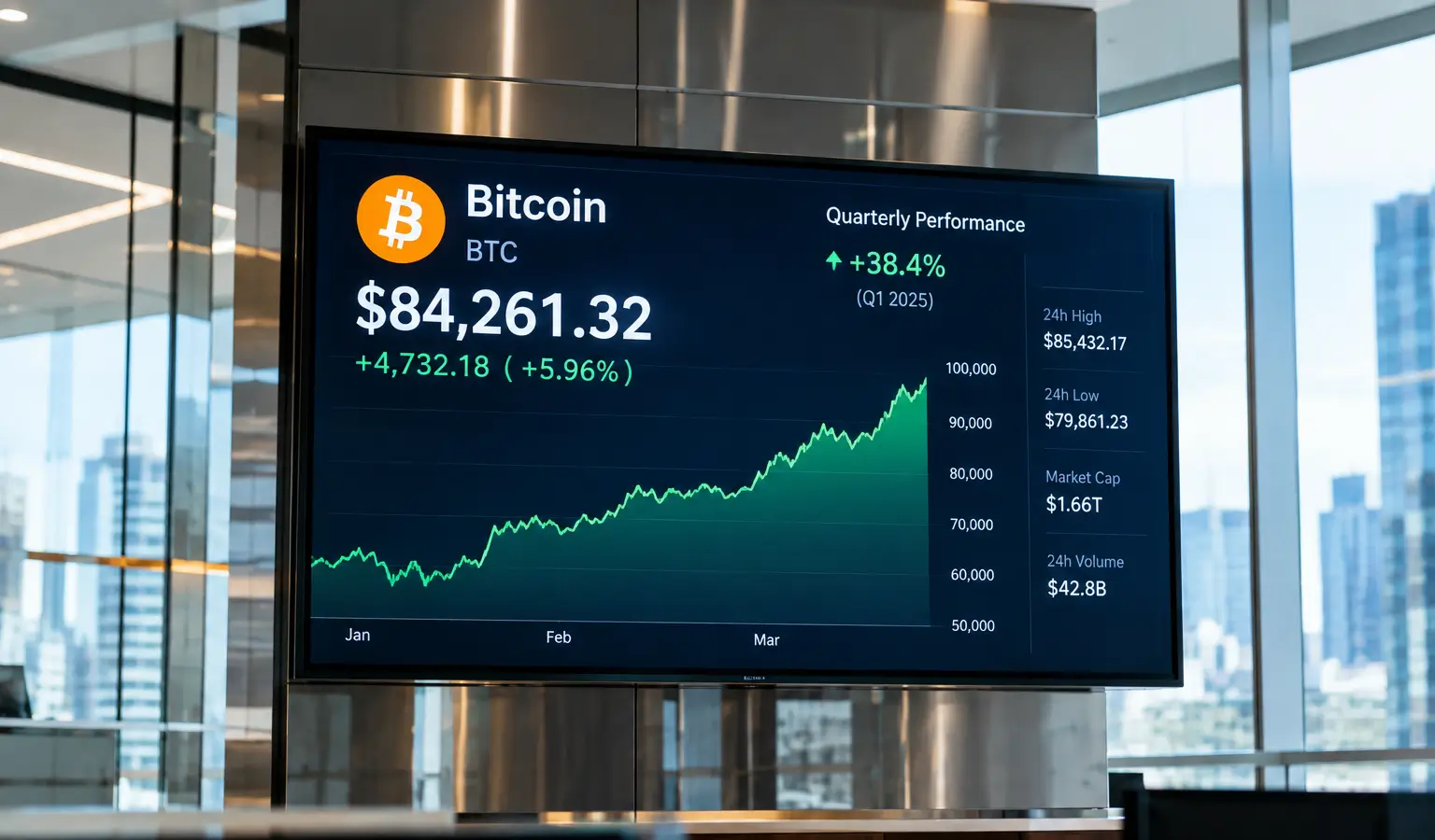 Bitcoin overtreft goud en mikt op $100.000