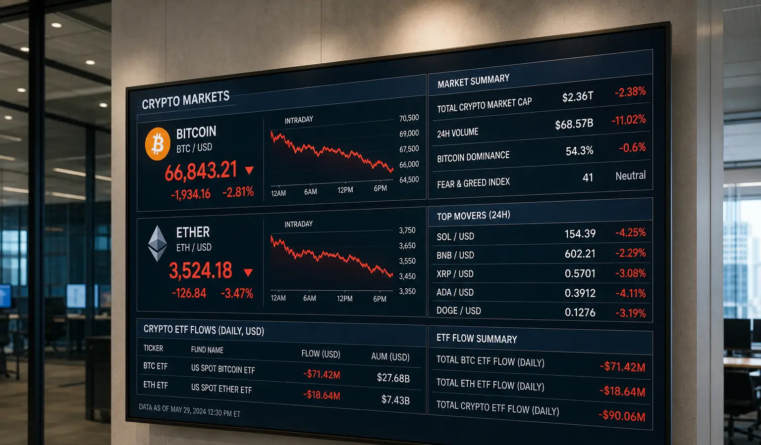 Bitcoin arretra dopo flussi ETF deboli e open interest in calo