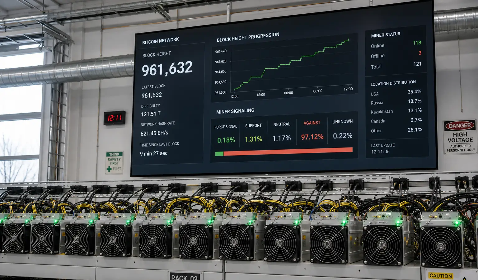 Bitcoin bereikt block 961.632 en zet BIP-110 debat op scherp