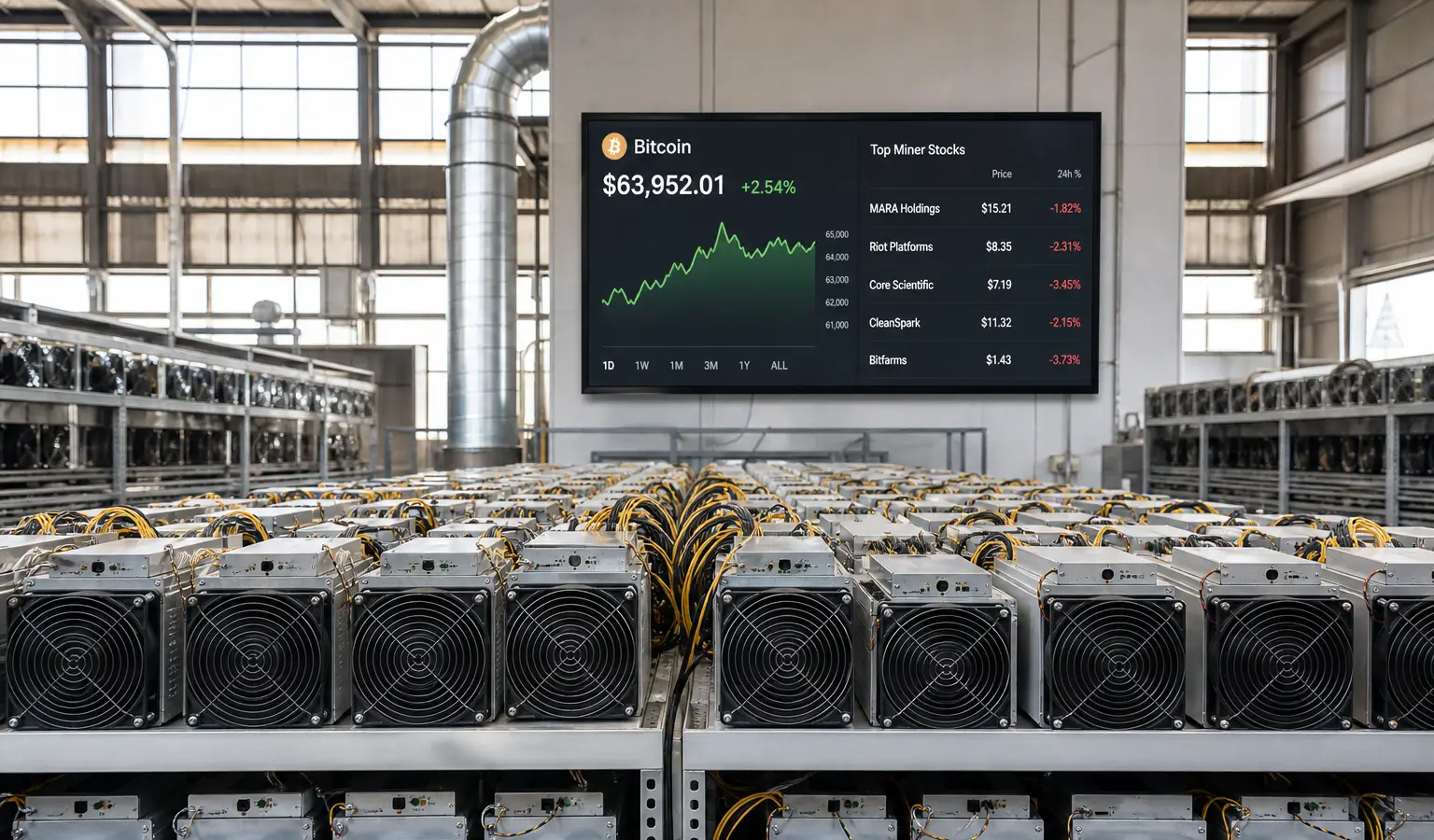 Bitcoin stijgt 22%, maar miners blijven achter