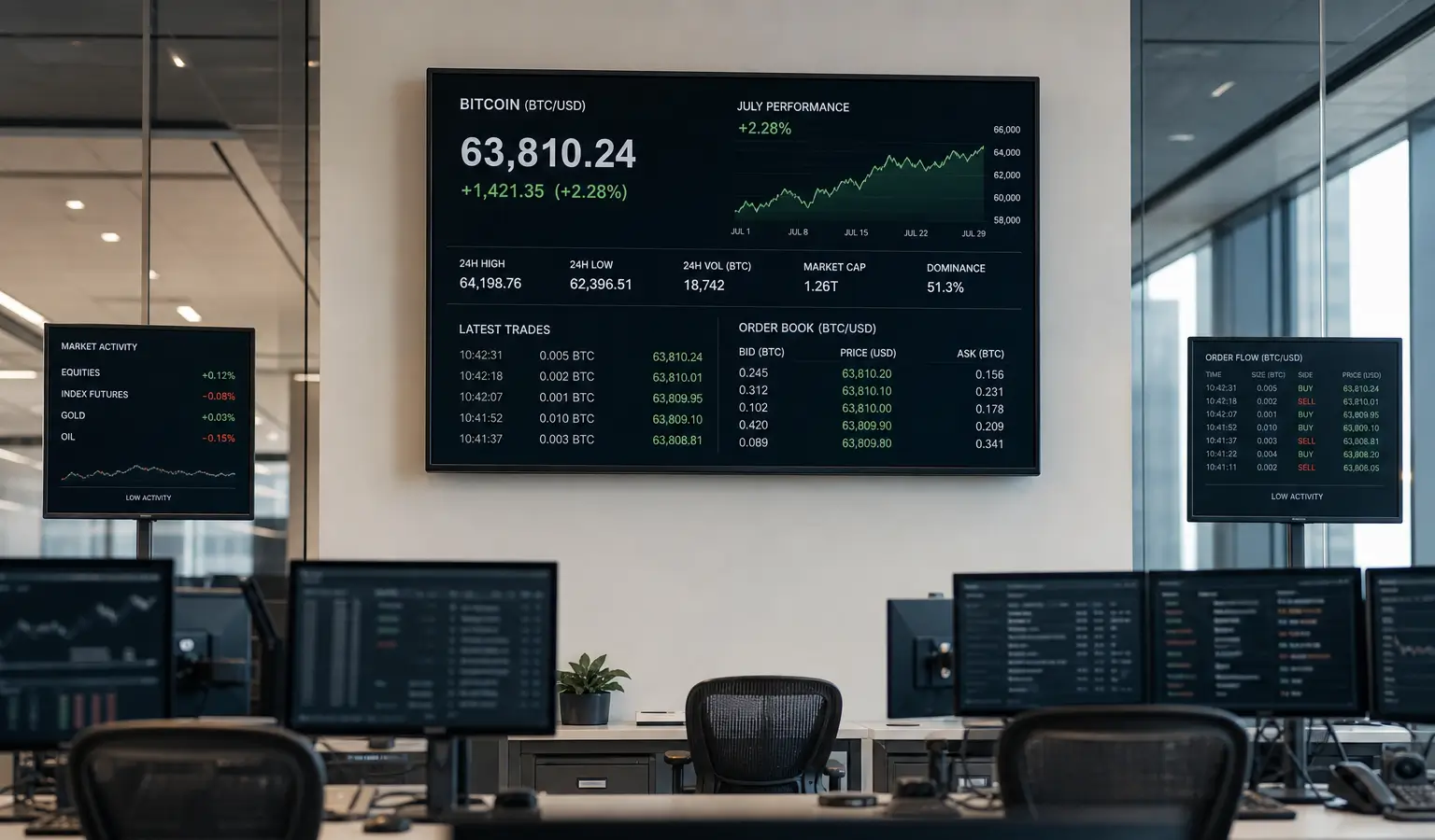 Bitcoin stijgt 9% in juli, maar volume zakt weg