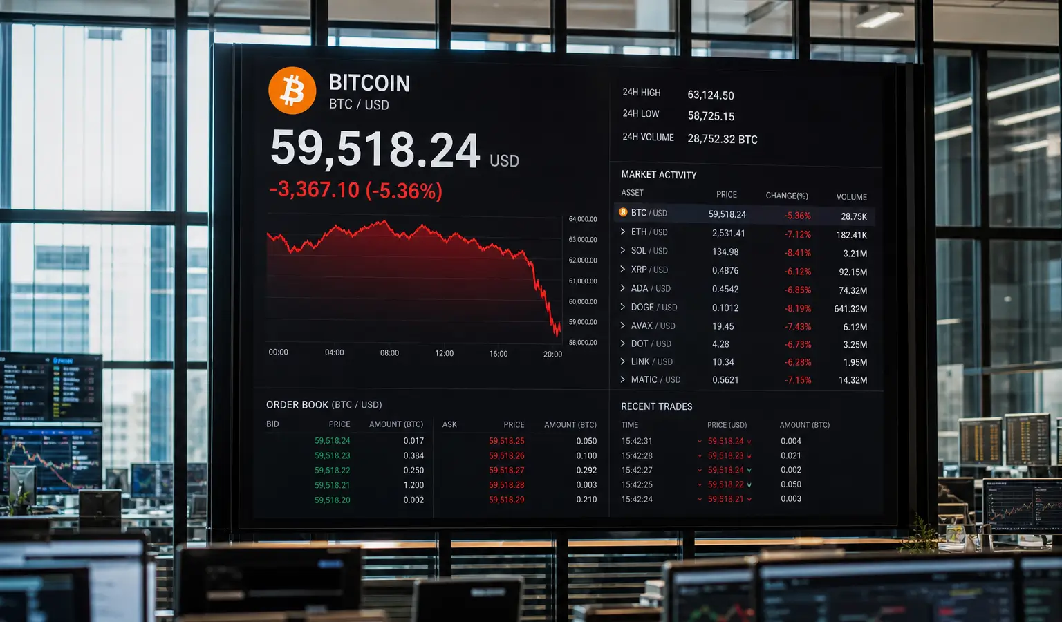 Bitcoin zakt naar $59.500, ETF-uitstroom drukt juli-start