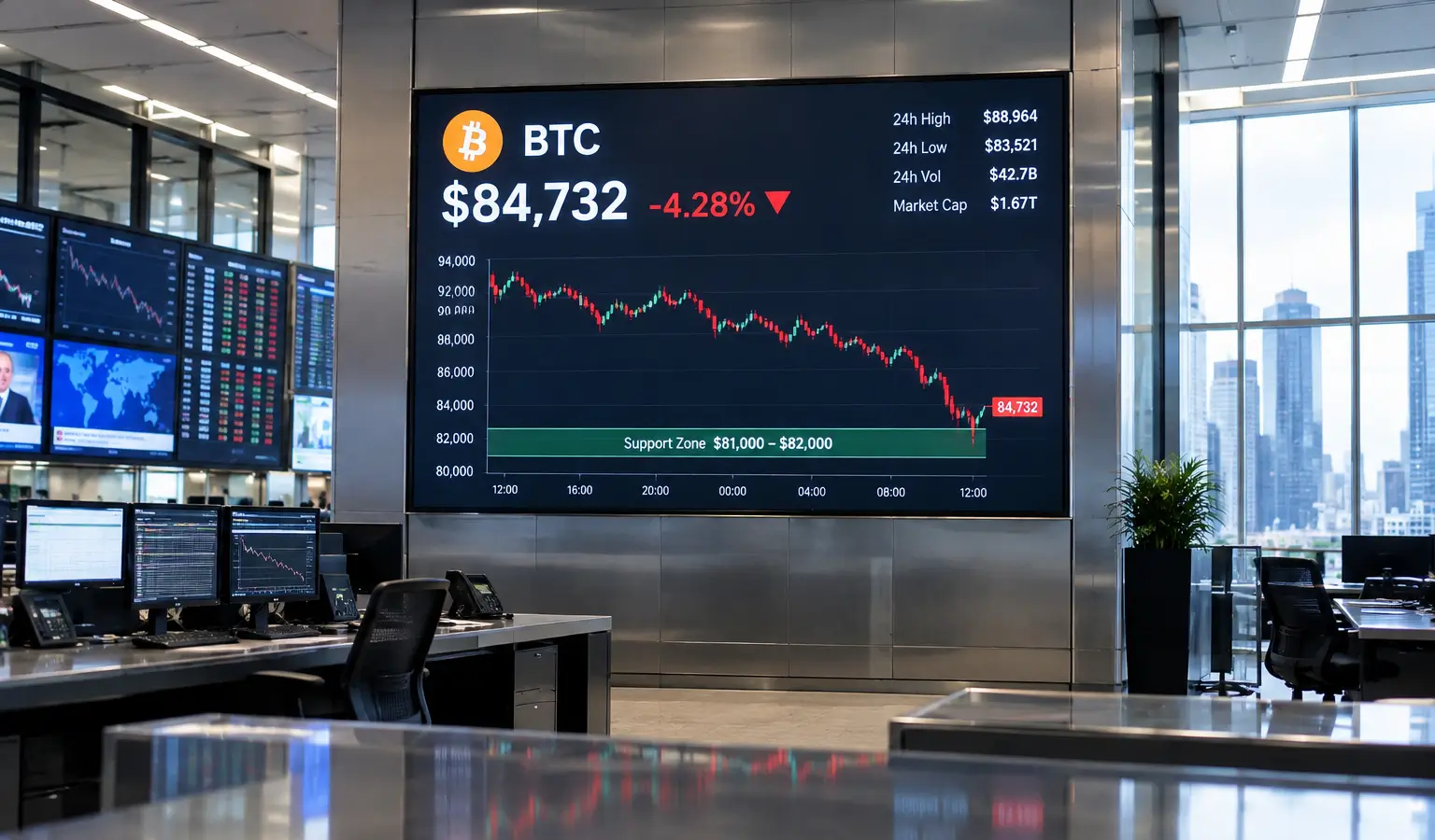 Bitcoin torna sotto gli 85.000 dollari, il supporto è intorno agli 81.000 dollari