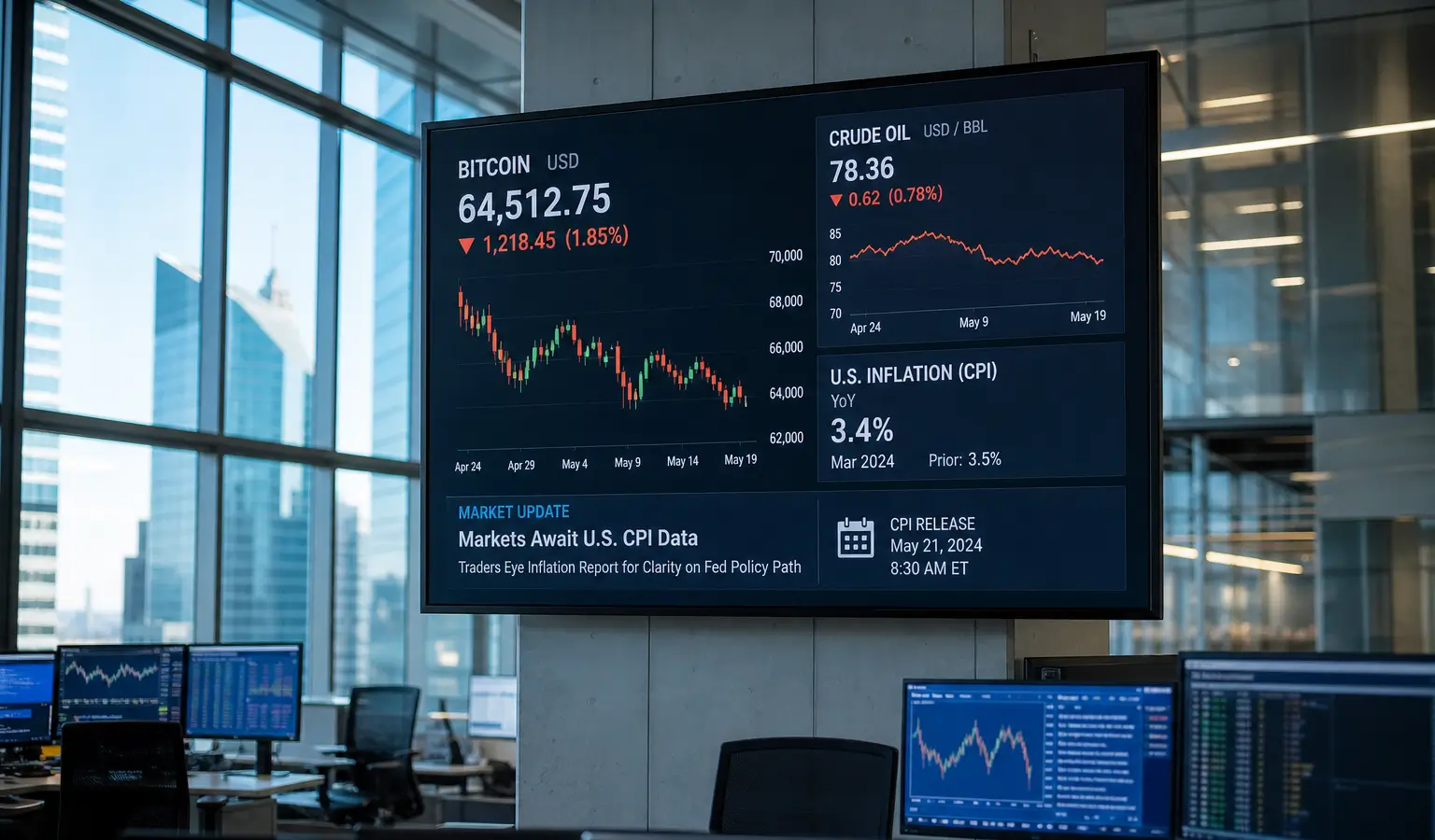 Bitcoin Holds Below $65,000 as Oil and CPI Pressure Builds