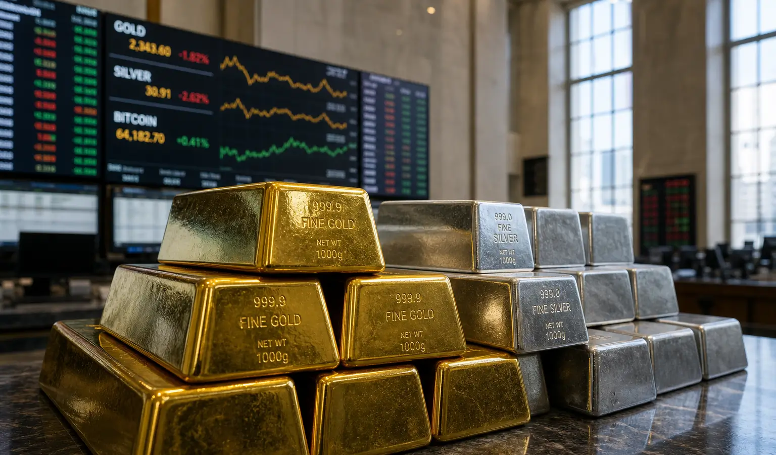 Bitcoin Holds Steady as Gold and Silver Lose $700 Billion
