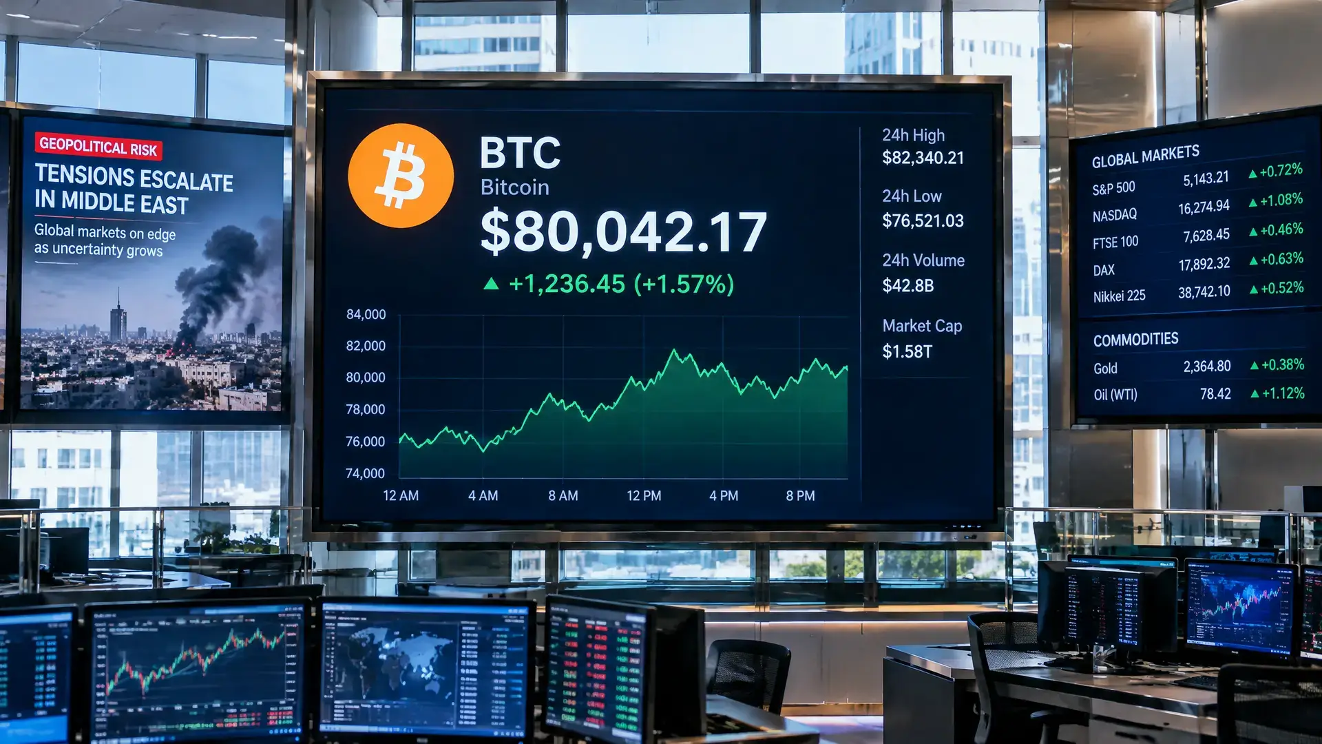 Bitcoin testuje 80 000 $ po słowach Trumpa o ataku na Iran