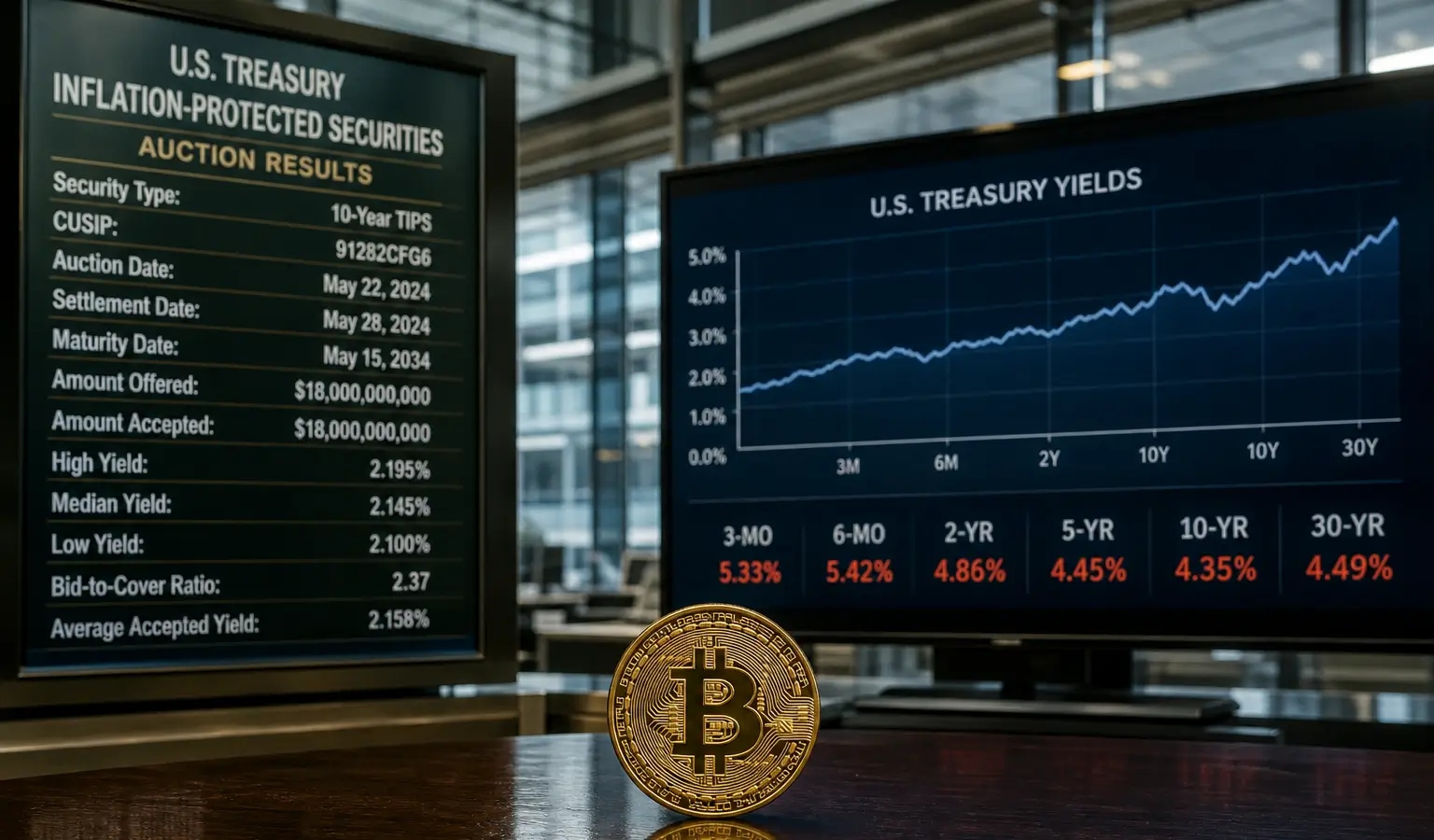 Bitcoin Under Pressure as TIPS Yield Hits 17-Year High