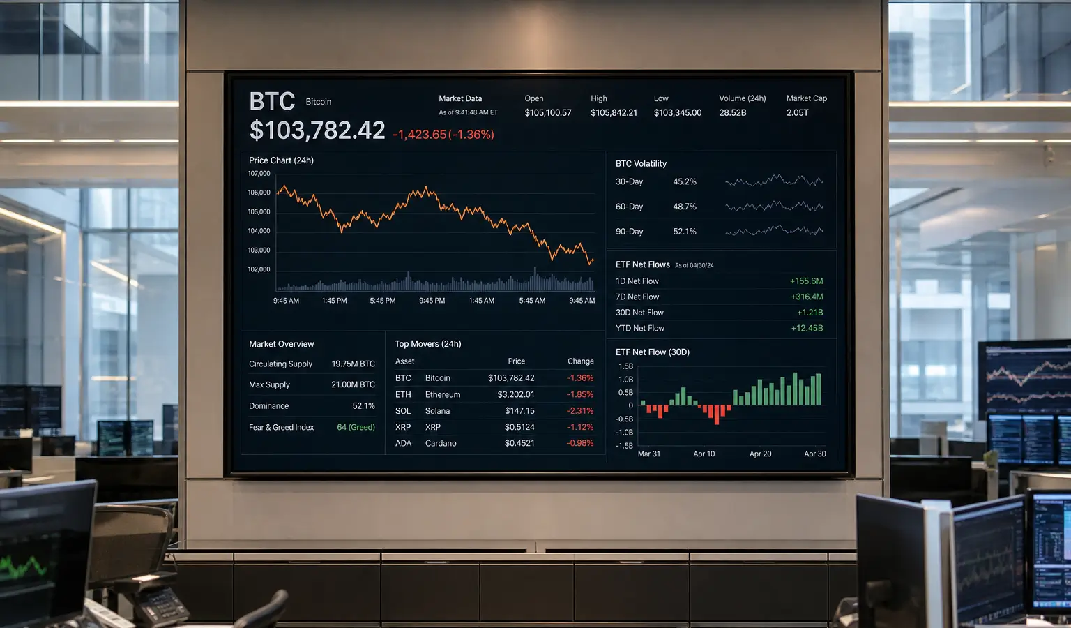 Bitcoin Volatility Falls Despite Hack and Weak ETF Inflows