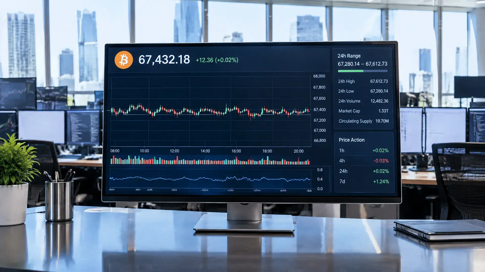 Bitcoin-volatiliteit zakt naar dieptepunt in 2,5 jaar