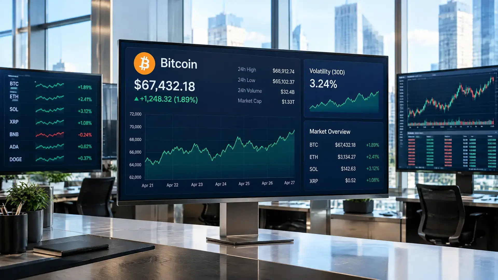 La volatilità di Bitcoin scende, ma resta ben sopra euro-dollaro