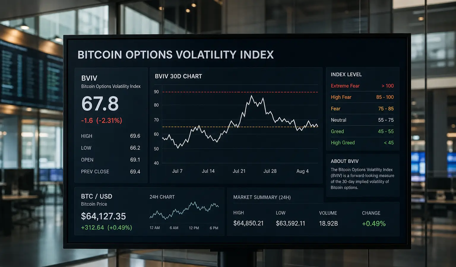 Bitcoin Volatility Nears a Zone That Often Precedes Price Pressure