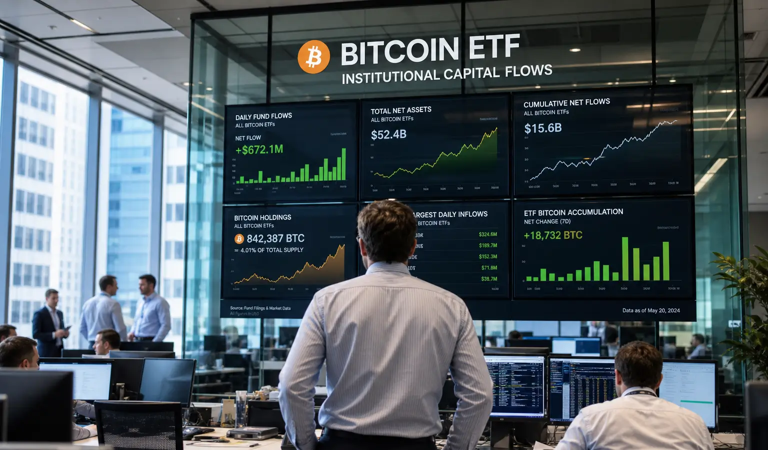 Bitcoin-whales kopen $1,2 miljard terwijl ETF-instroom aantrekt