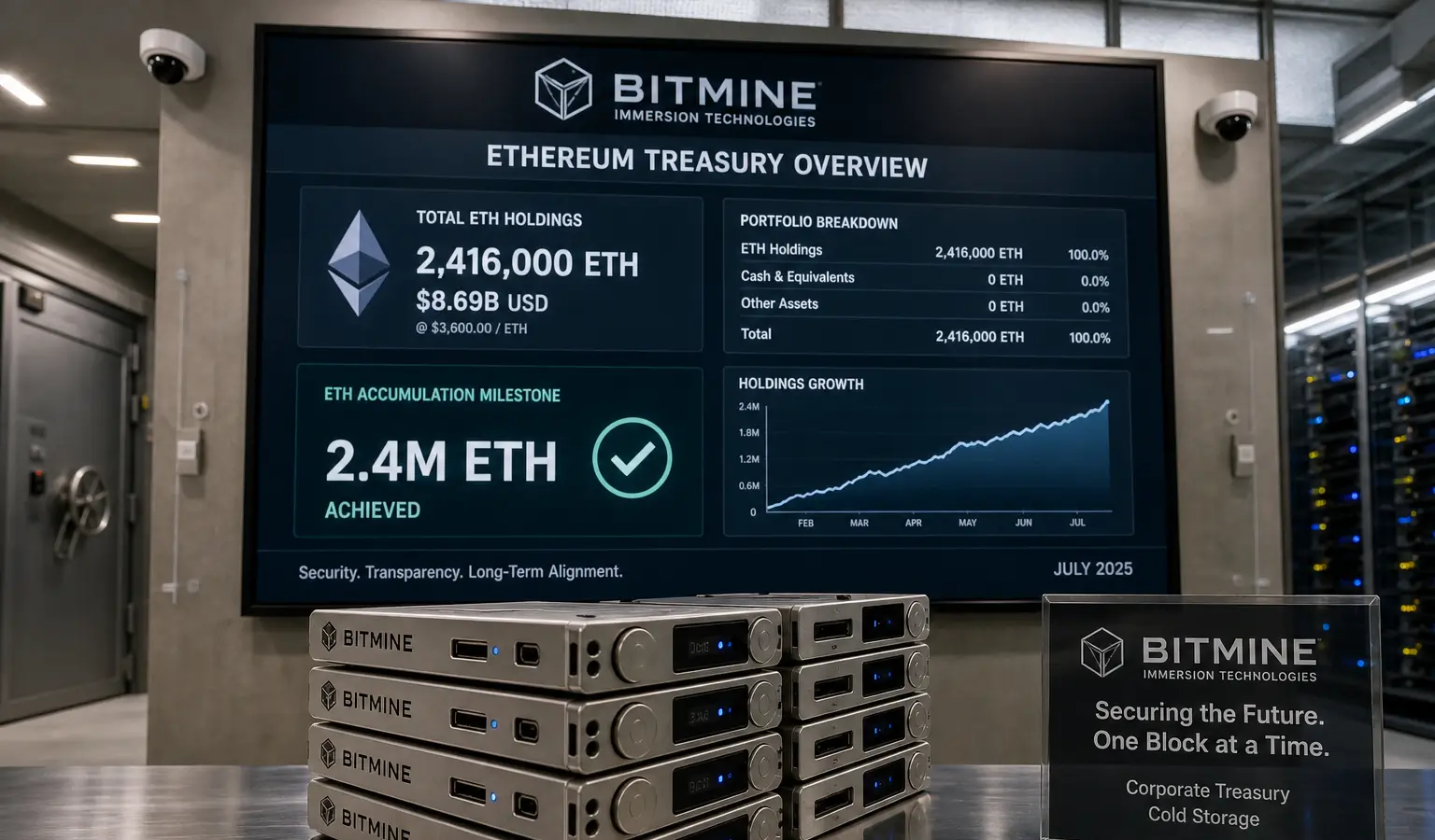 Bitmine koopt $69 miljoen aan Ethereum en nadert doel