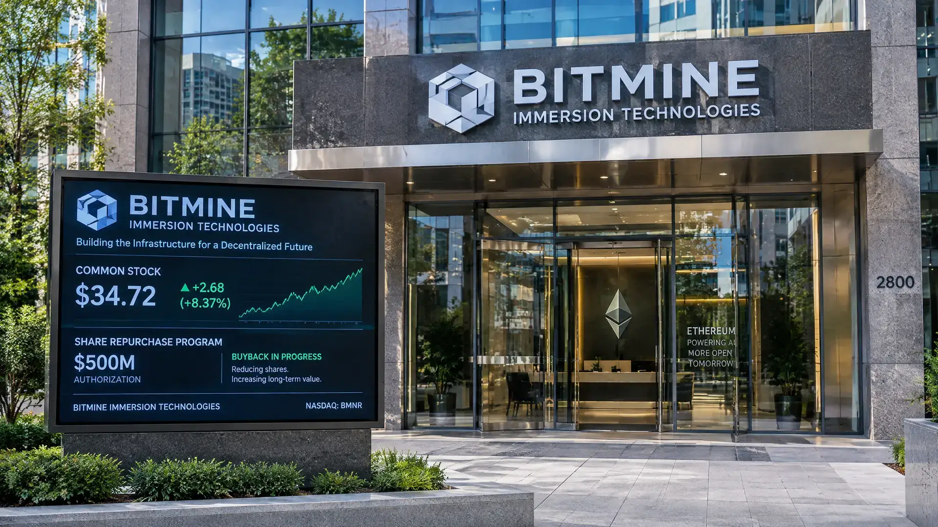 Bitmine kupuje więcej ETH i odkupuje akcje za 46 mln $